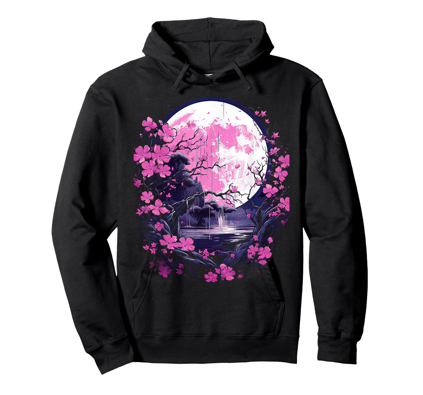 Japanese Cherry Blossom Cherry Blossom and Moon Japan T-Shirt