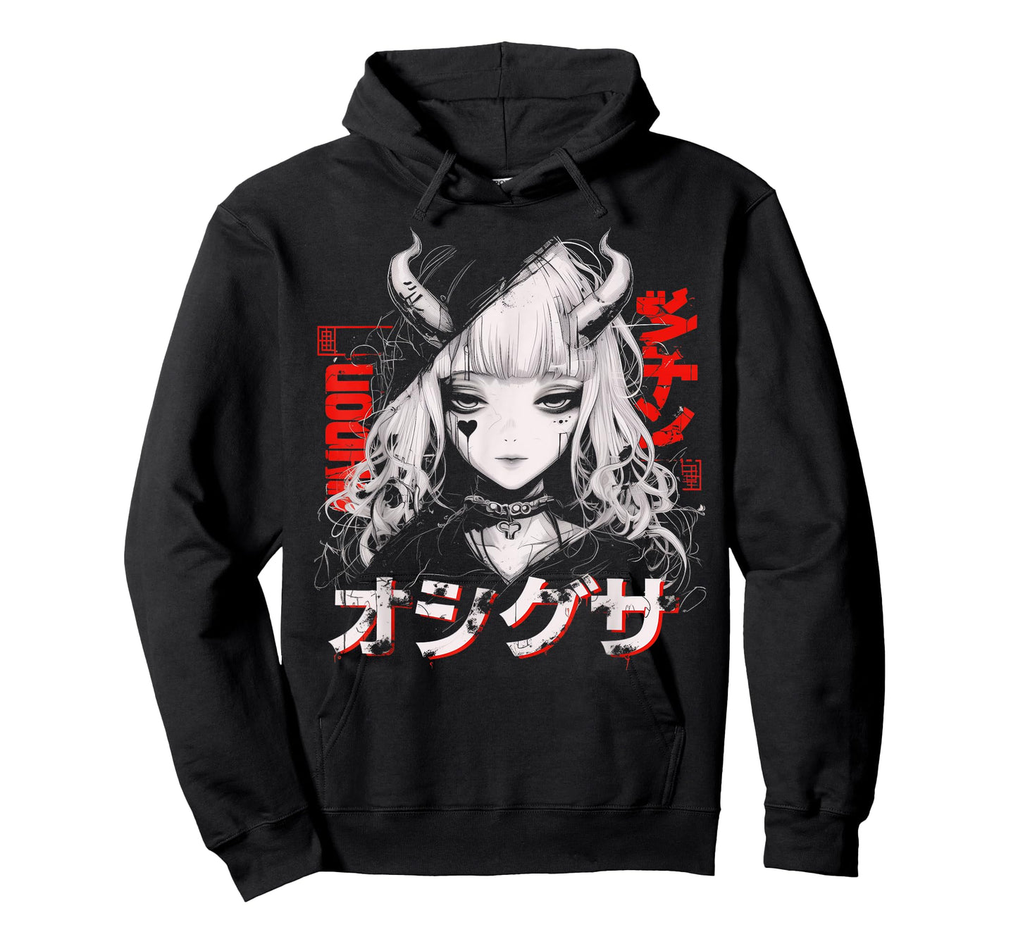 Anime Goth Grunge Demon Girl Waifu Horror Alt Aesthetic T-Shirt