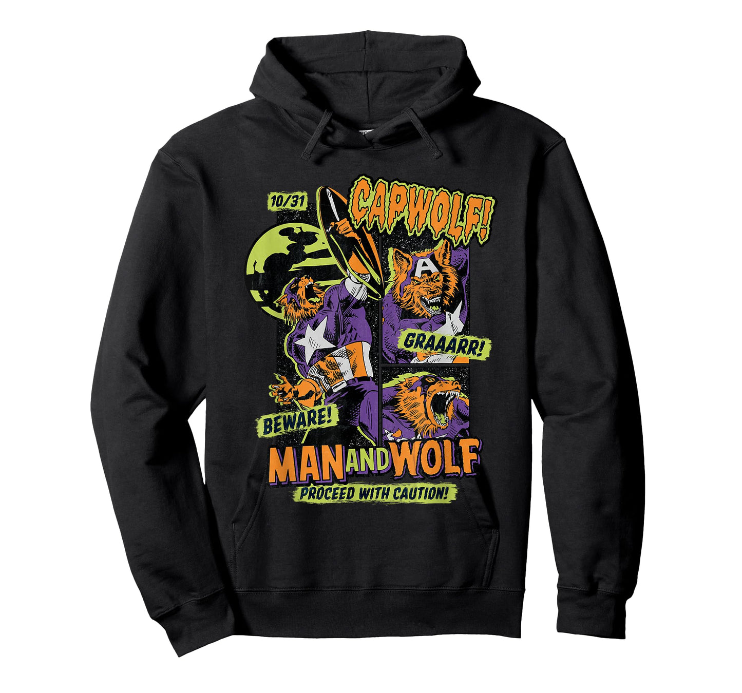 Marvel Captain America Halloween Werewolf Beware Capwolf! T-Shirt