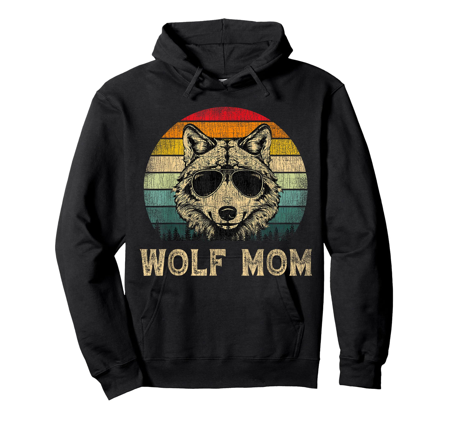 Vintage Wolf Mom Wolf Lovers Mommy Mother's Day T-Shirt