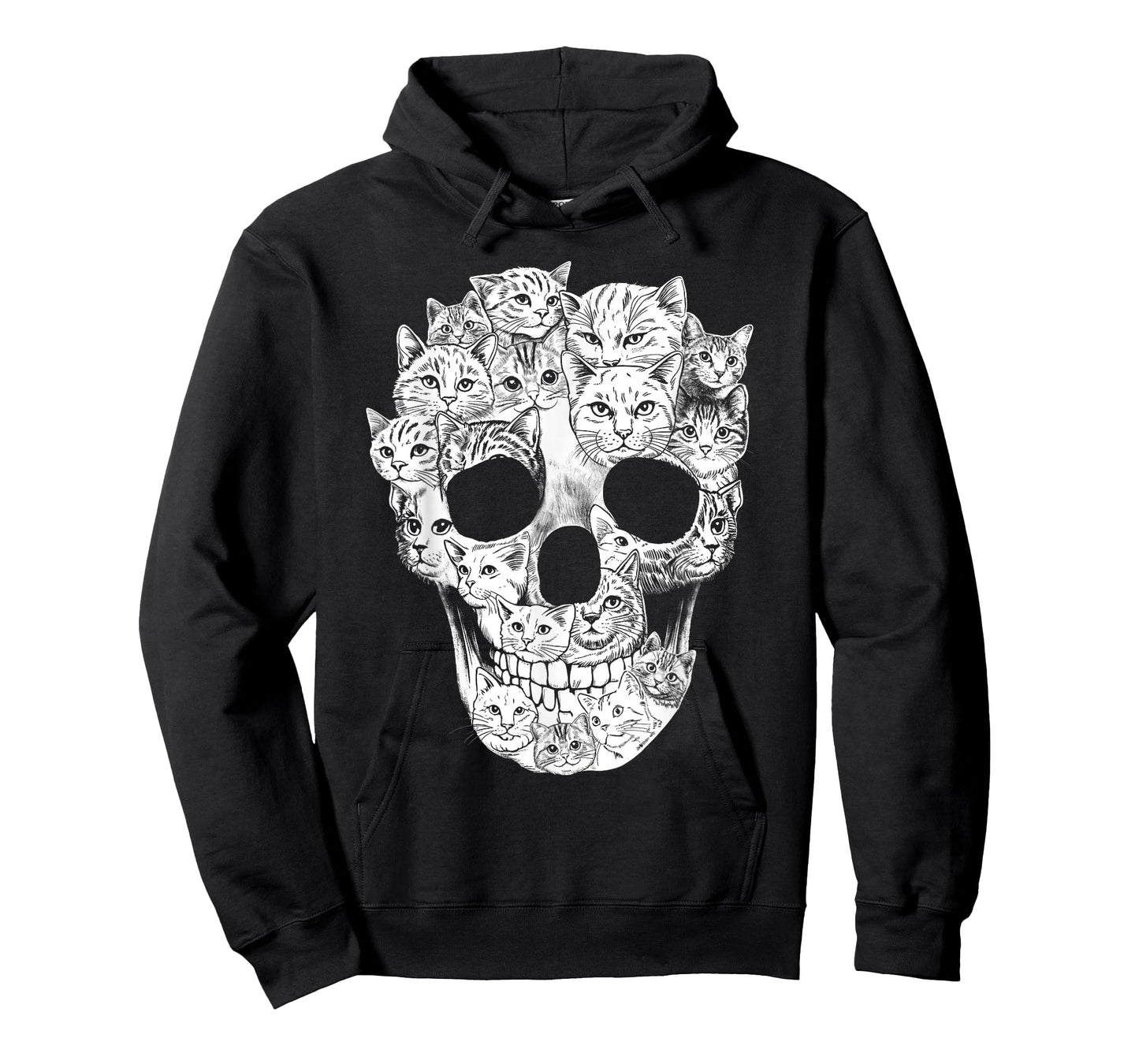 Cat Skull Shirt Women Men Cat Lovers Funny Halloween Costume T-Shirt
