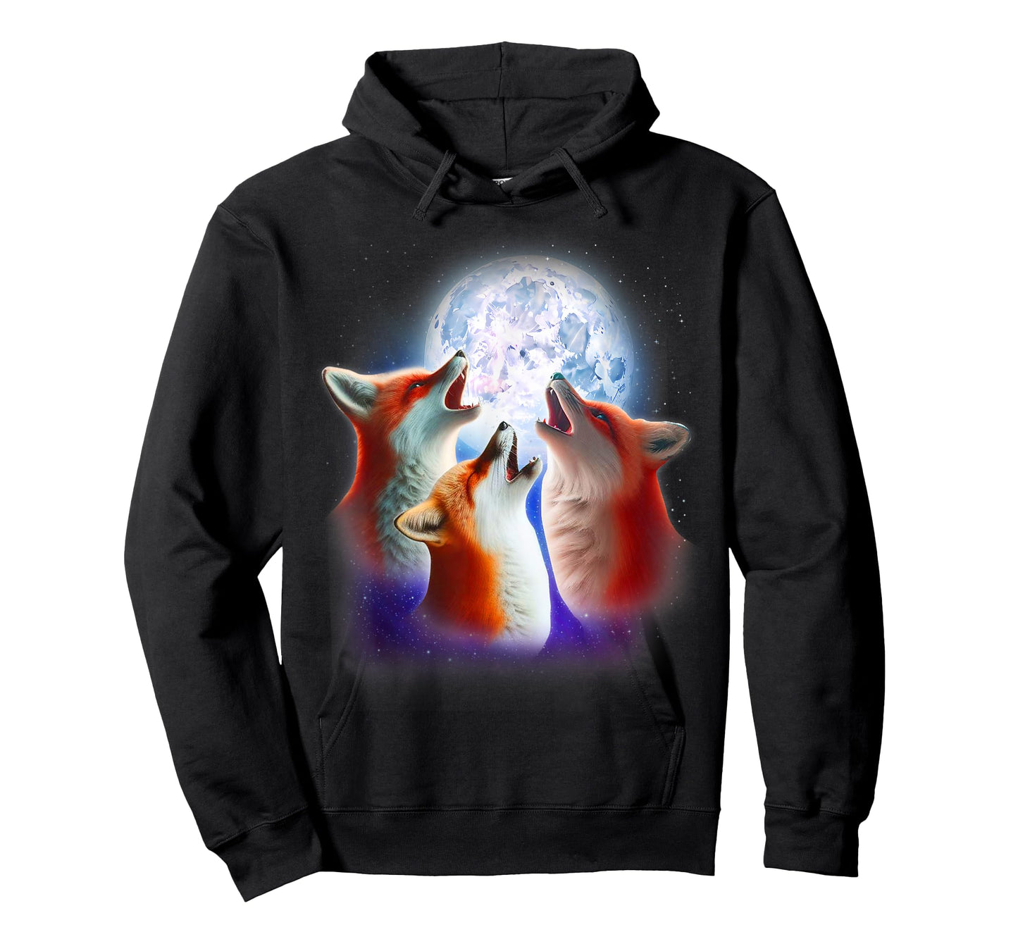3 Red Foxes Howling At The Moon Shirt Funny Fox Animal Lover T-Shirt