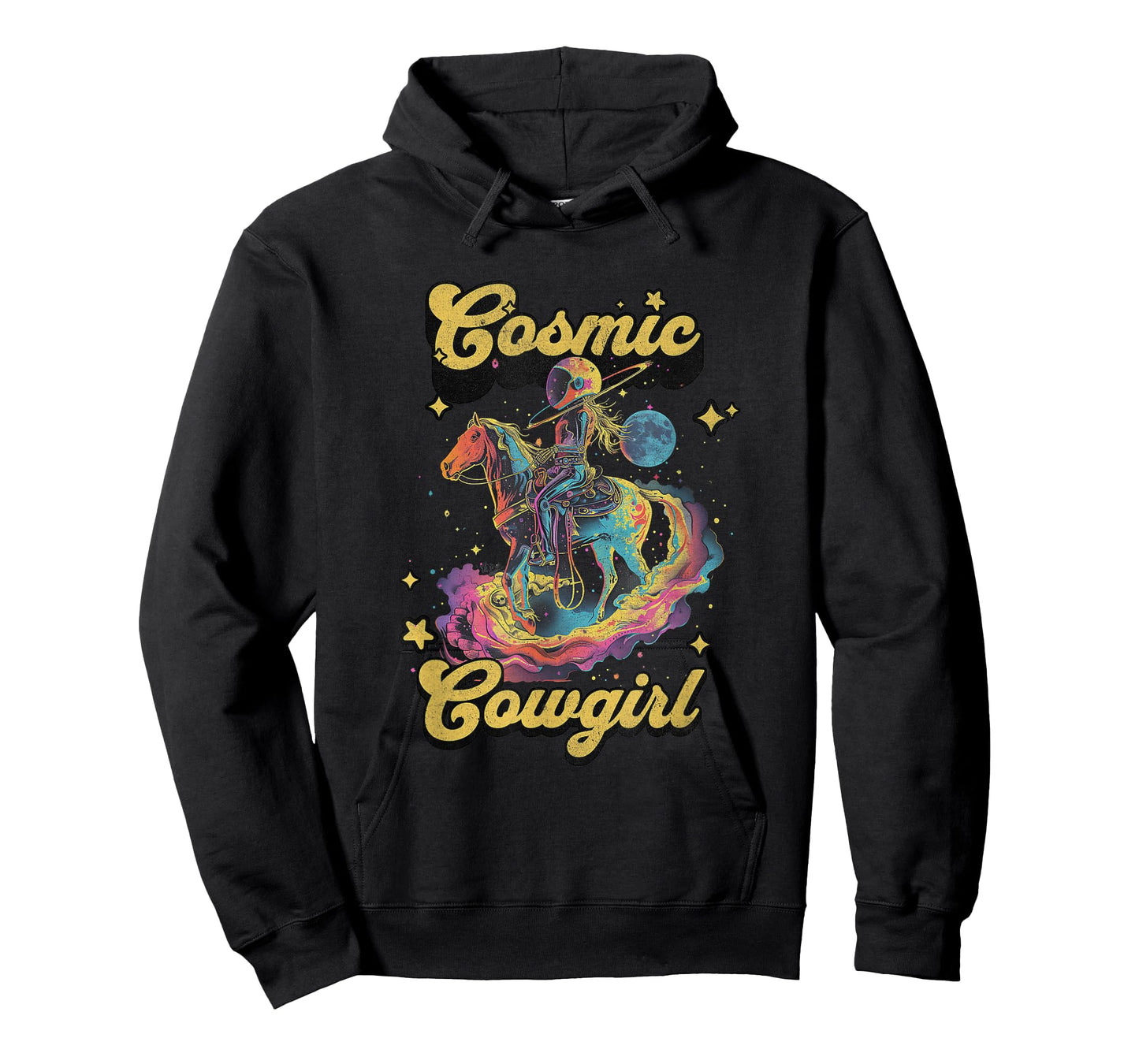 Cosmic Rodeo Howdy Western Retro Cute Cowboy Cowgirl Space T-Shirt