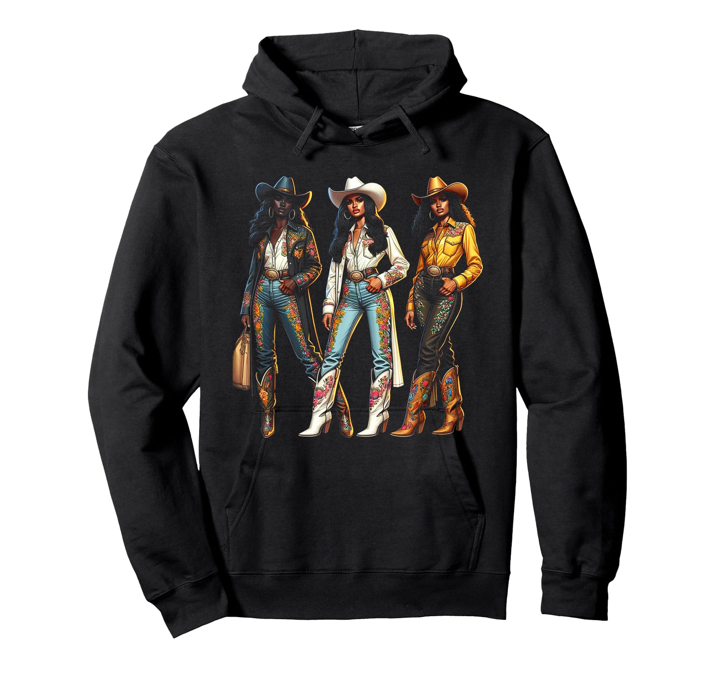 Black Cowgirl Western Rodeo Melanin Black History Texas T-Shirt