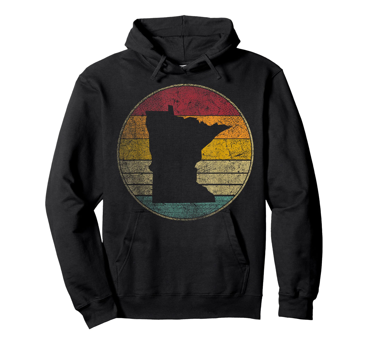 Minnesota Vintage Distressed Retro Style Silhouette State T-Shirt