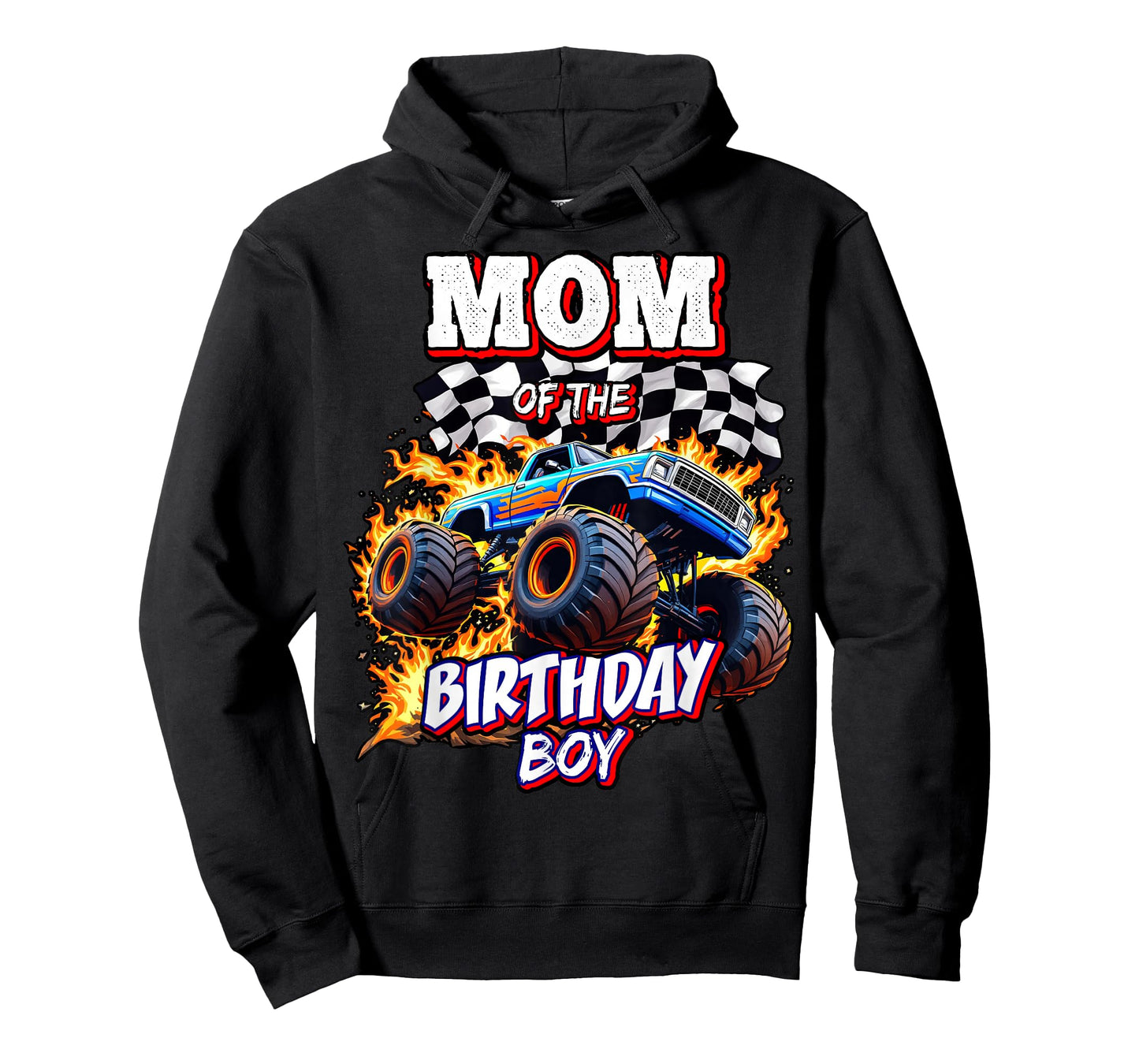 Mom of the Birthday Boy Monster Truck Birthday Novelty T-Shirt