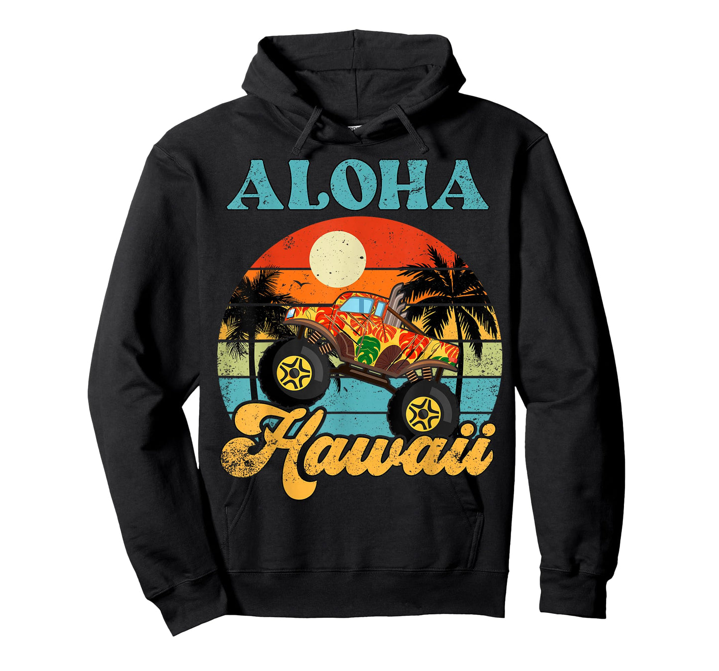 Boy Toddler Hawaiian-Shirt Aloha Hawaii Monster Truck Kids T-Shirt