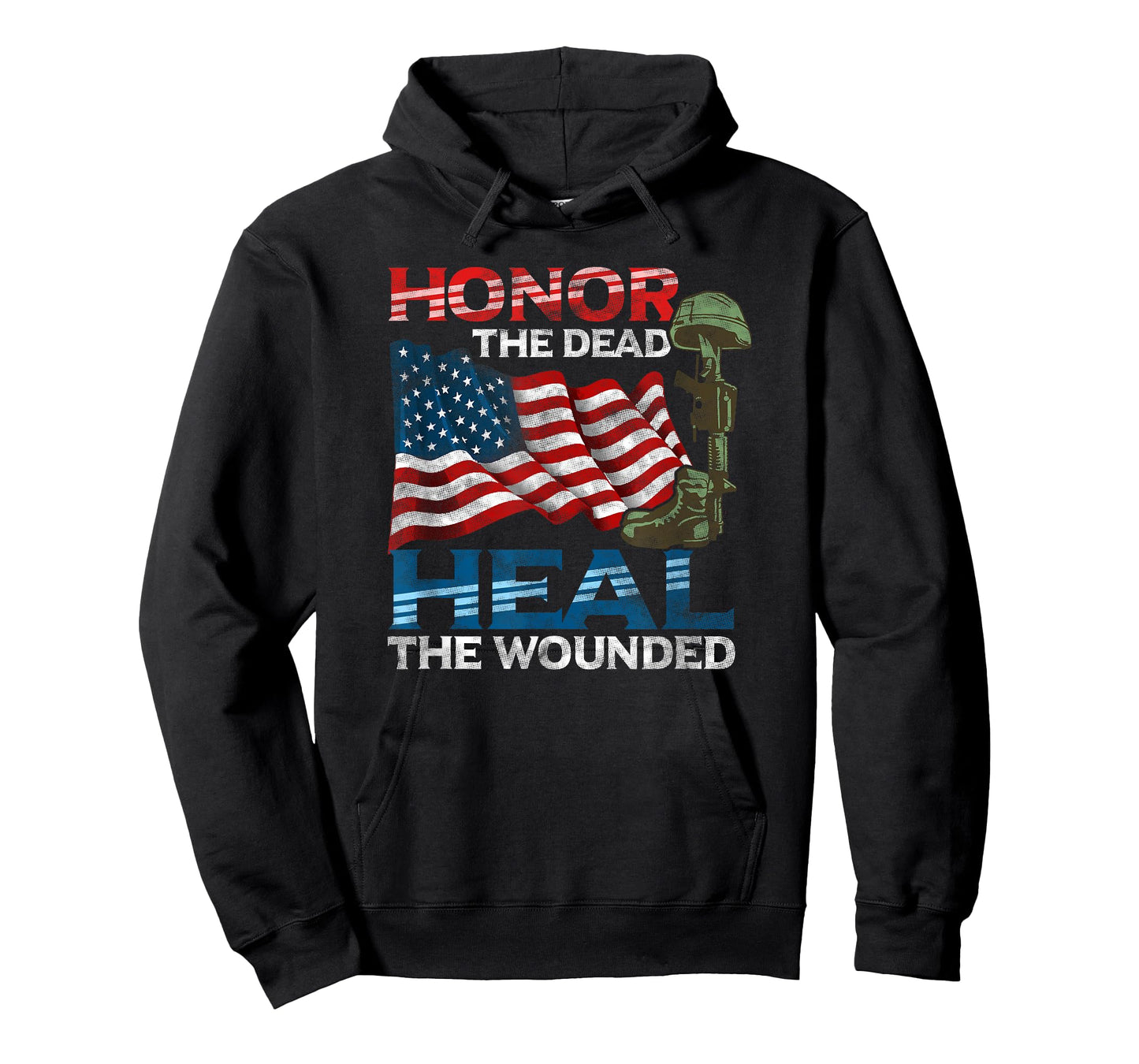 Military Service Honor the Dead Heal the Wounded Warrior T-Shirt