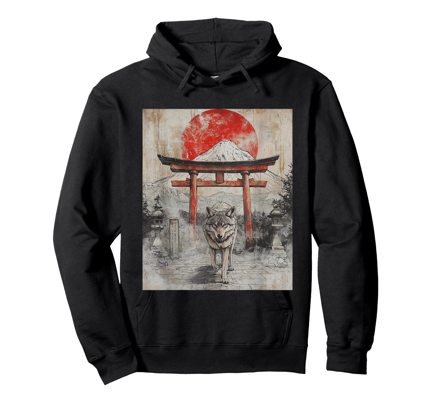 Wolf Wolves Japan Japanese Funny Anime Graphic T-Shirt