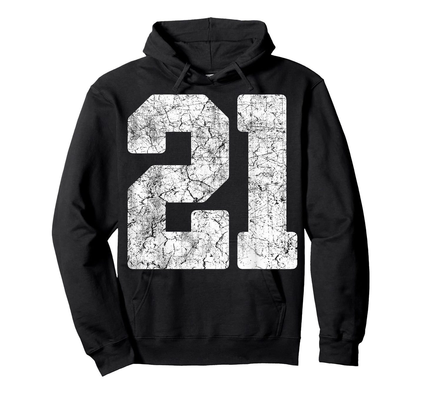 Distressed White Number 21 Jersey Player Uniform #21 Grunge T-Shirt