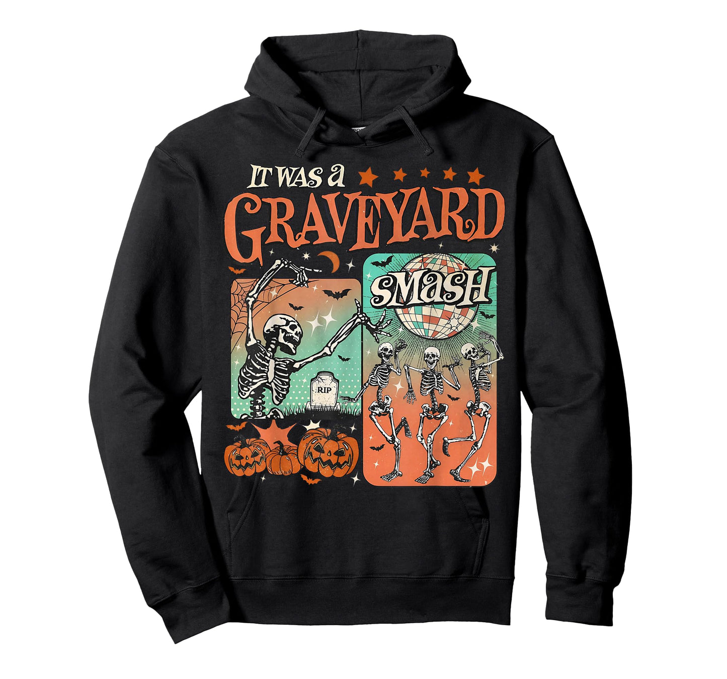 It Was A Graveyard Smash Halloween Skeleton Dancing Spooky T-Shirt