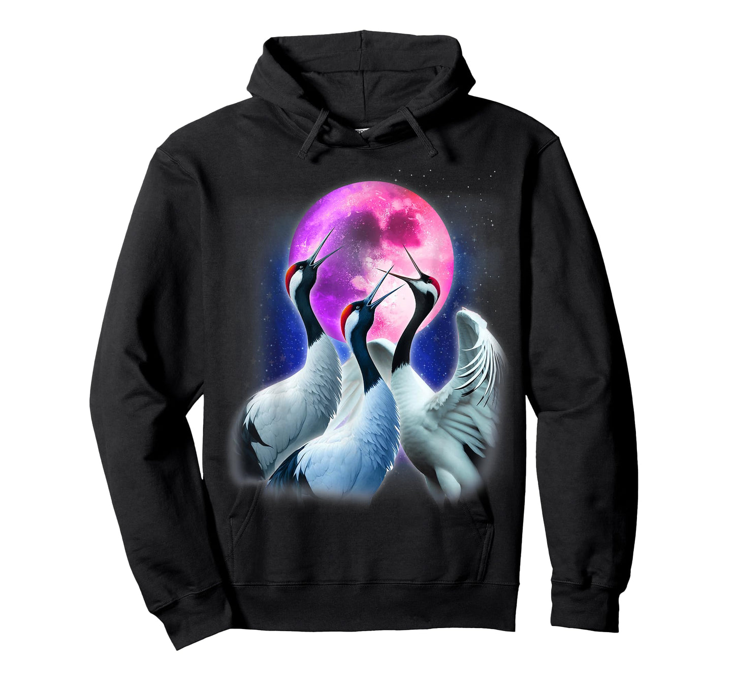 3 Whooping Crane Howling At The Moon Funny Crane Bird Lover T-Shirt