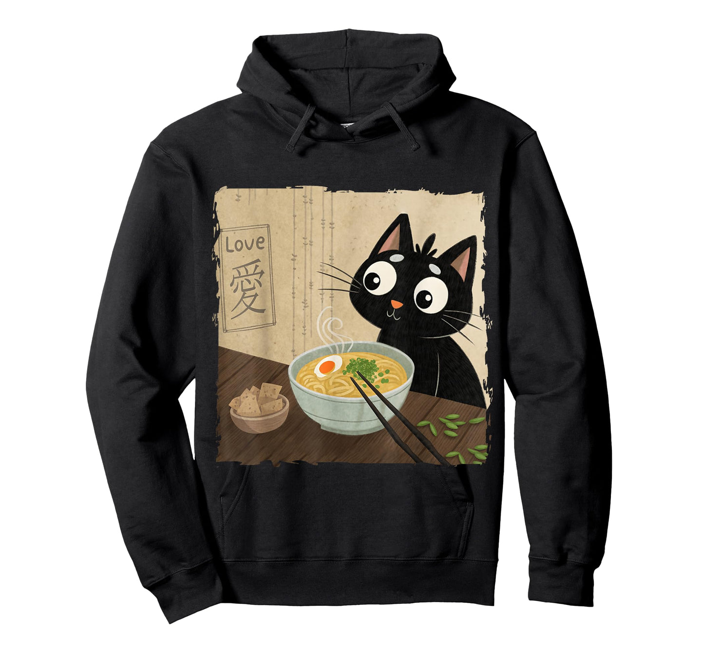 Cat Eating Ramen Japanese Anime Neko Kawaii Animal Lover T-Shirt