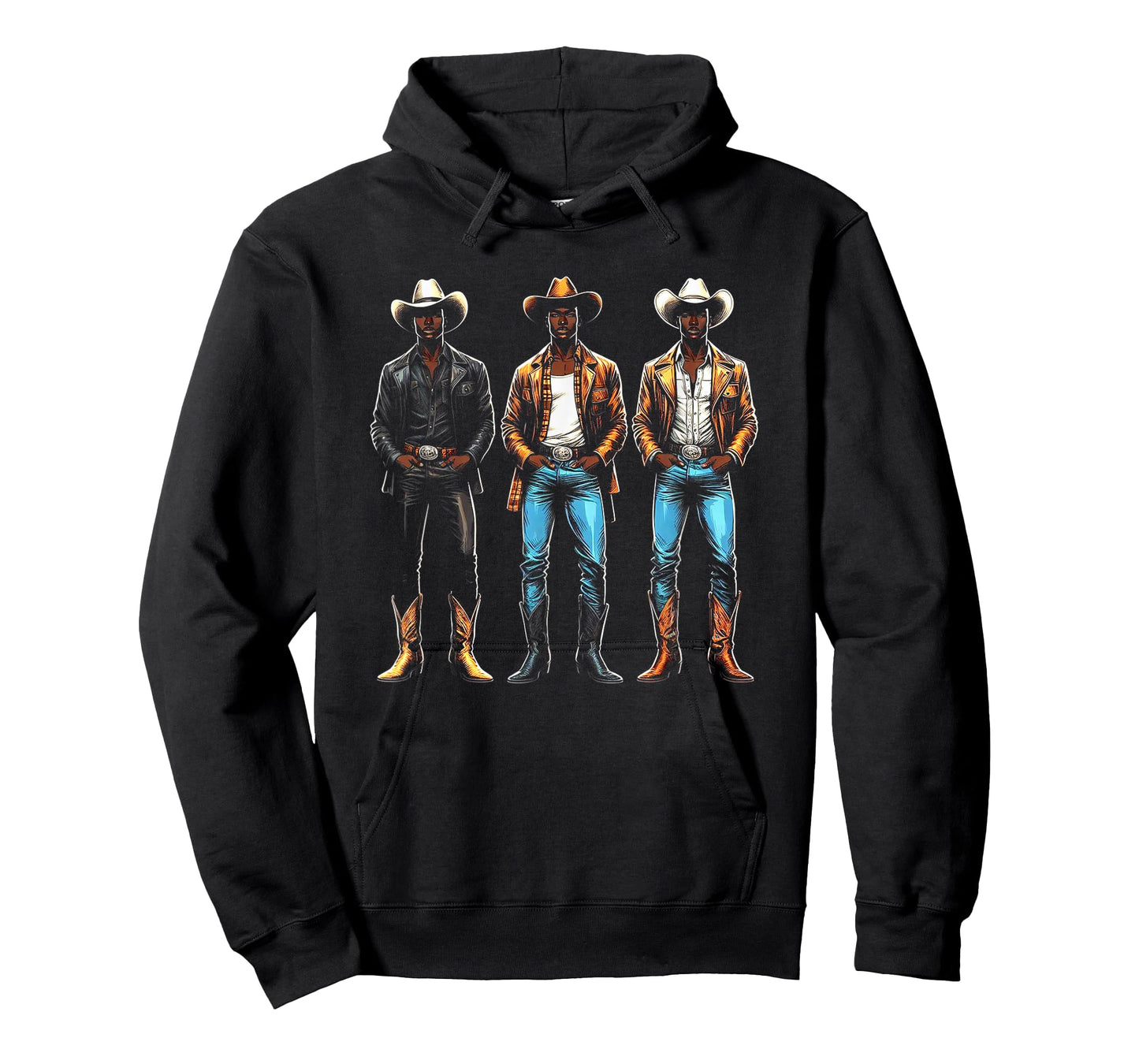 Black Cowboy Western Rodeo Melanin Black History Texas Men T-Shirt