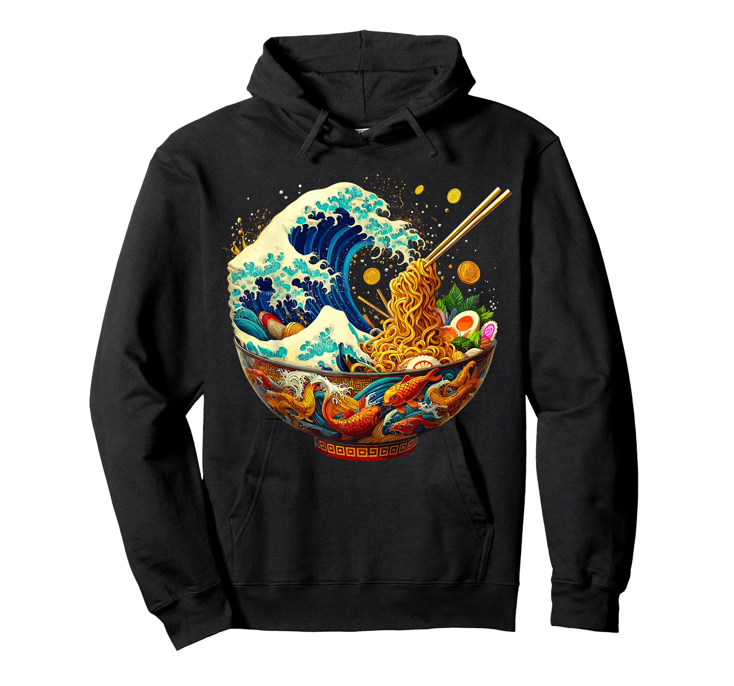 Japanese Kanagawa Wave Ramen Retro Anime Noodles T-Shirt