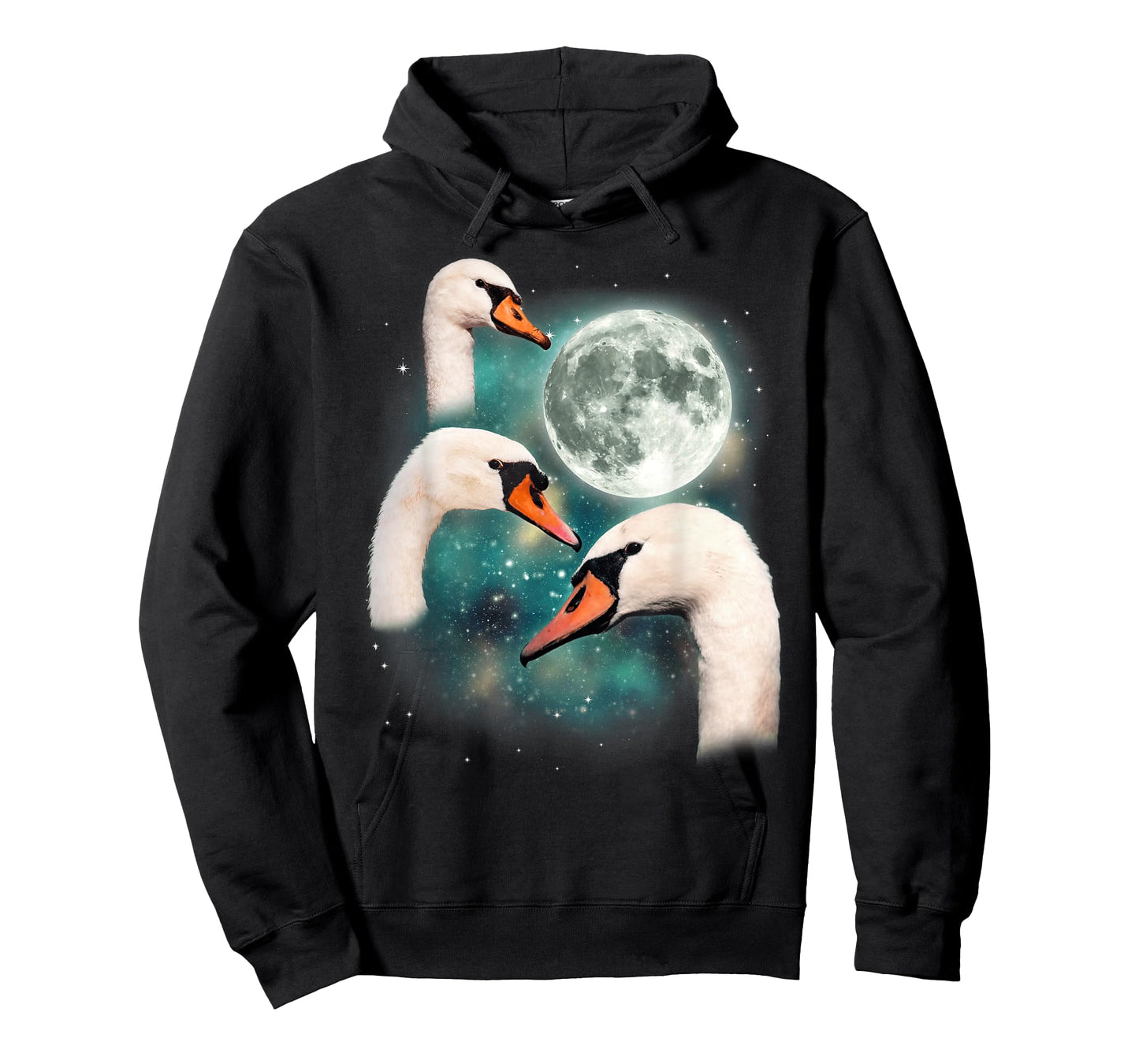 Three Swan Moon | 3 Swans Funny Bird Parody Cursed Meme T-Shirt