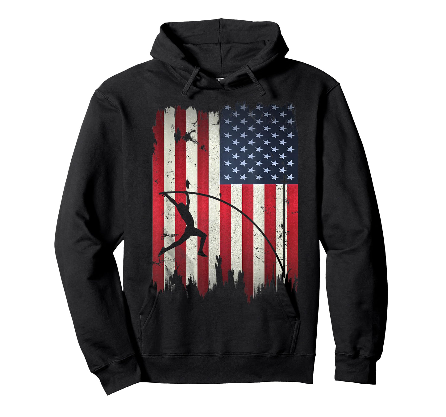 Pole Vault USA American Flag 4th of July Jump Sports Gift T-Shirt