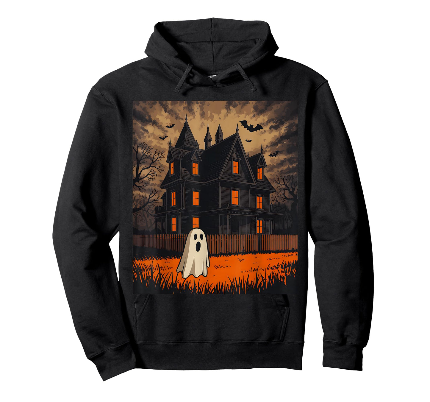 Vintage Ghost Boo Haunted House Halloween Costumes Boy Men T-Shirt
