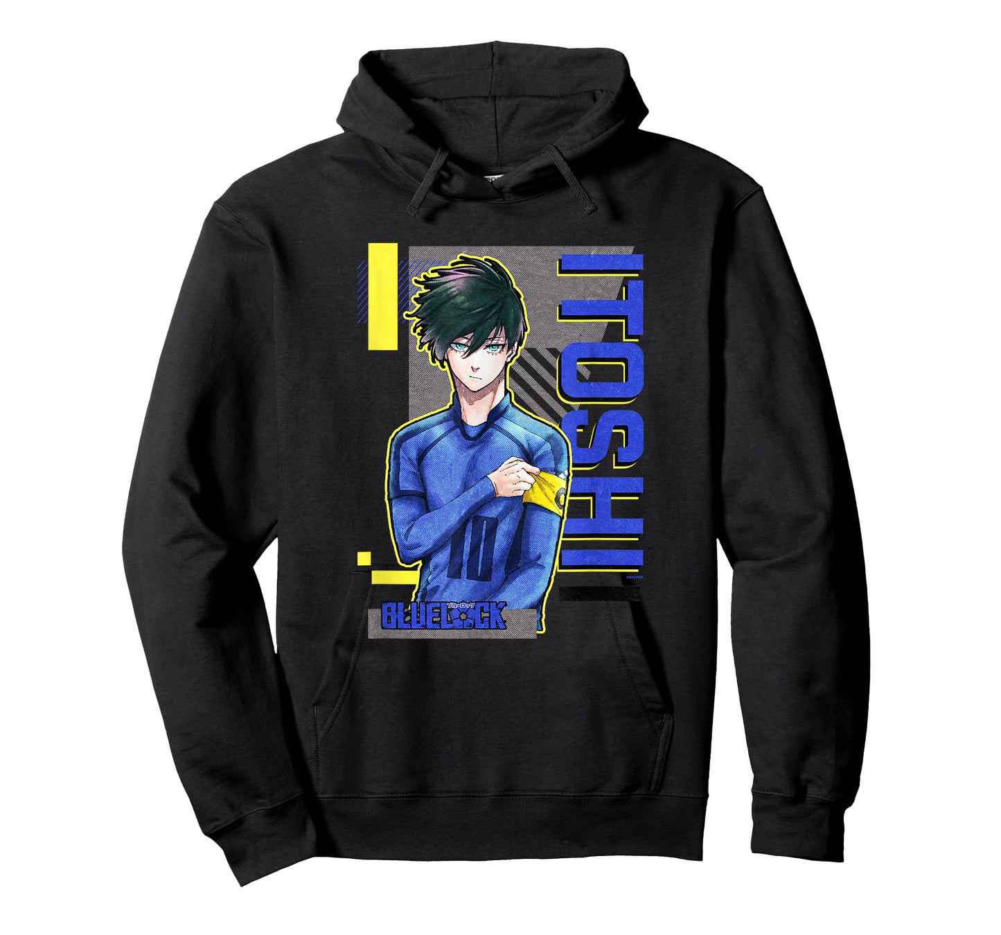 Blue Lock Rin Itoshi The Captain Big Chest Neon Portrait T-Shirt