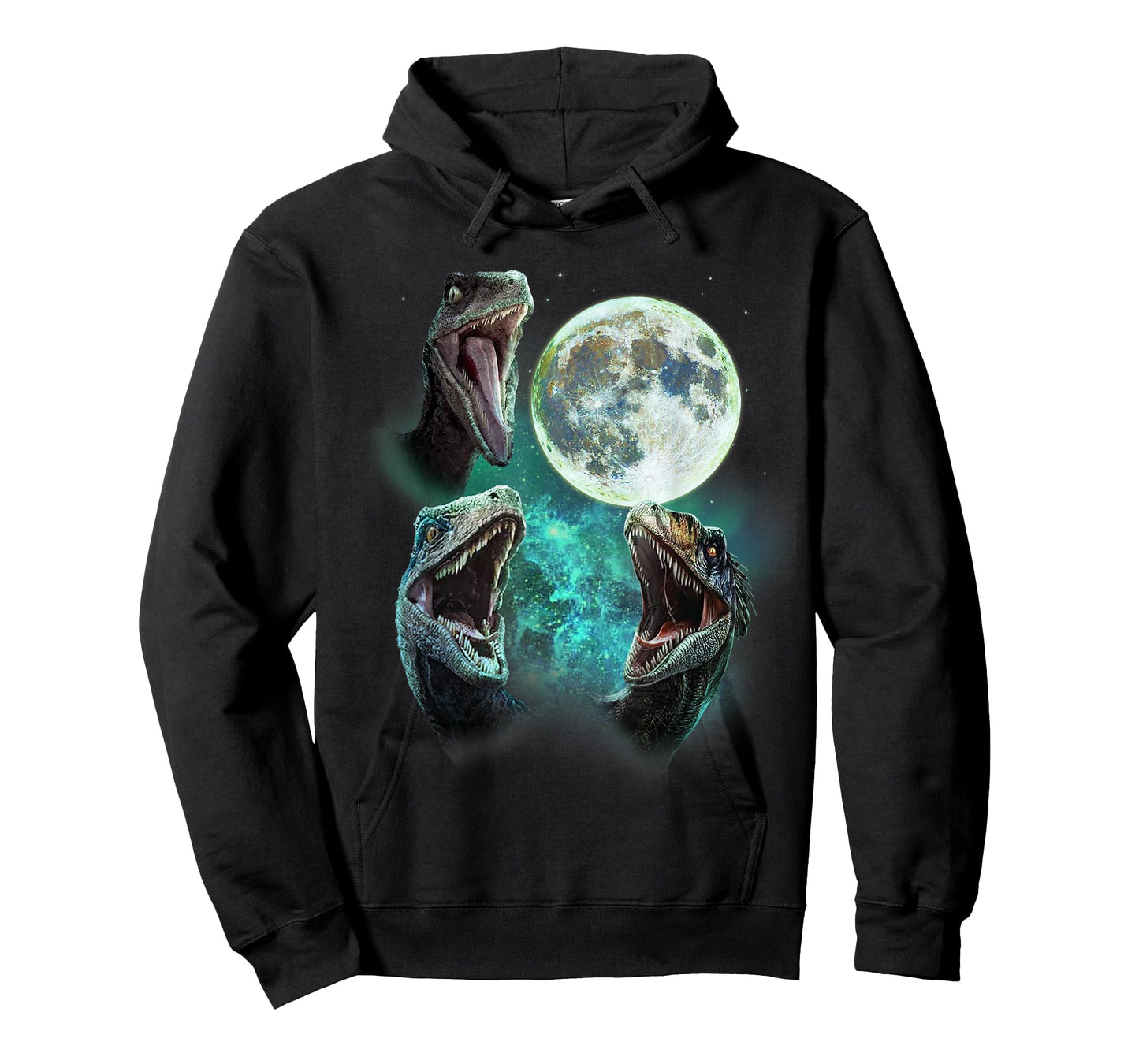 Velociraptors Howl at the Moon - Funny 3 Wolfs Parody T-Shirt