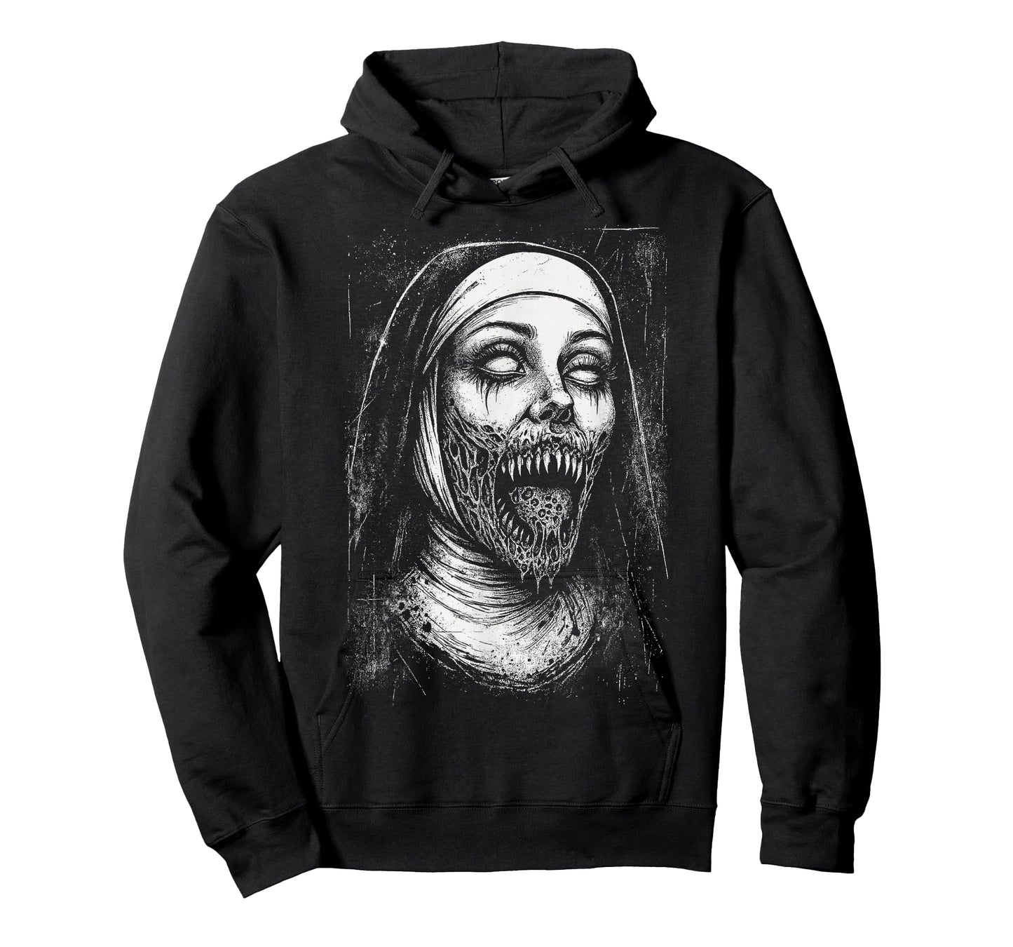 Horror Creepy Nun Demon Unholy Evil Occult Alt Scary Goth T-Shirt