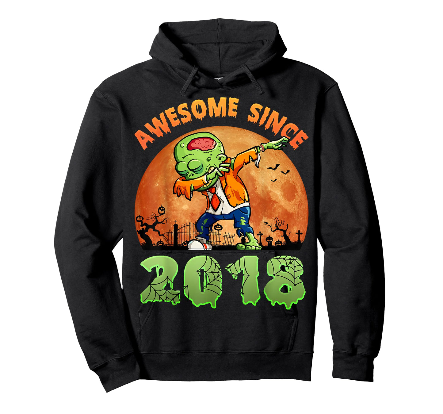 6th Birthday Halloween 6 Years Old Zombie Awesome Since 2018 T-Shirt