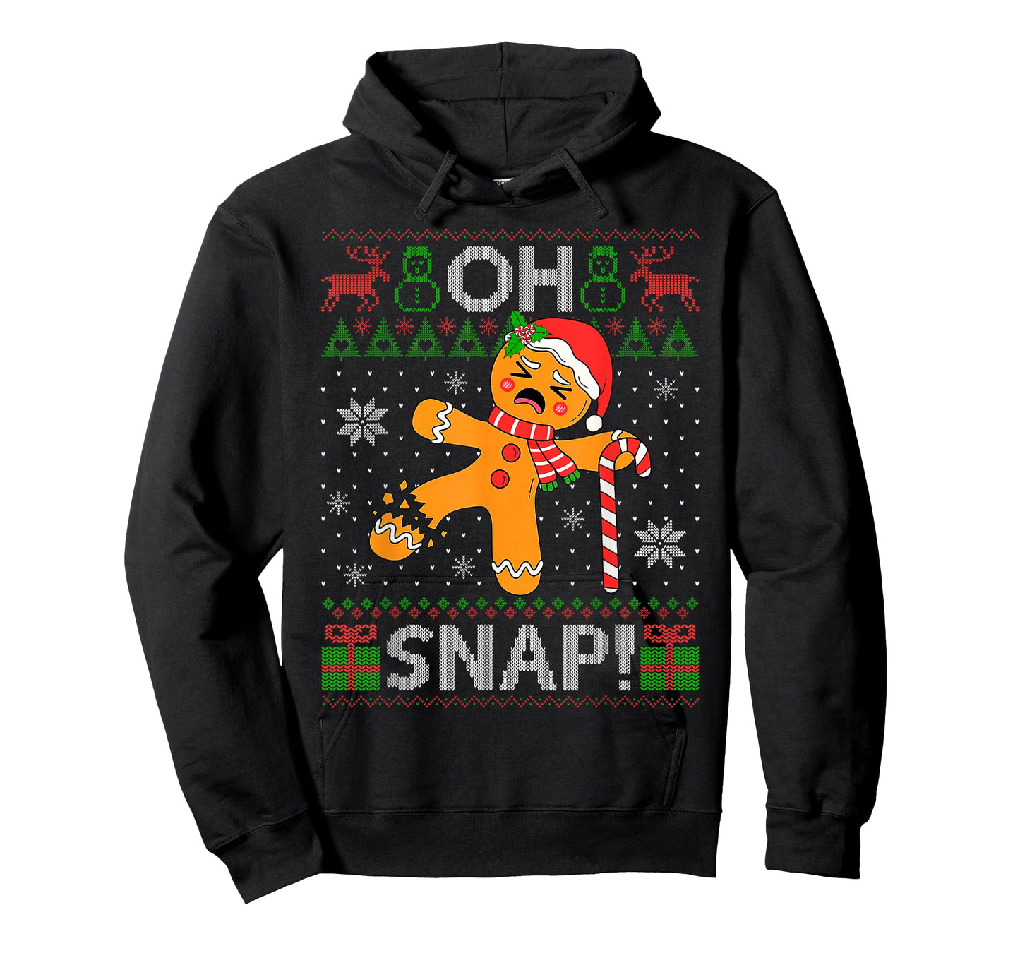 Gingerbread Man Oh Snap Christmas Cookie Funny Ugly Xmas T-Shirt