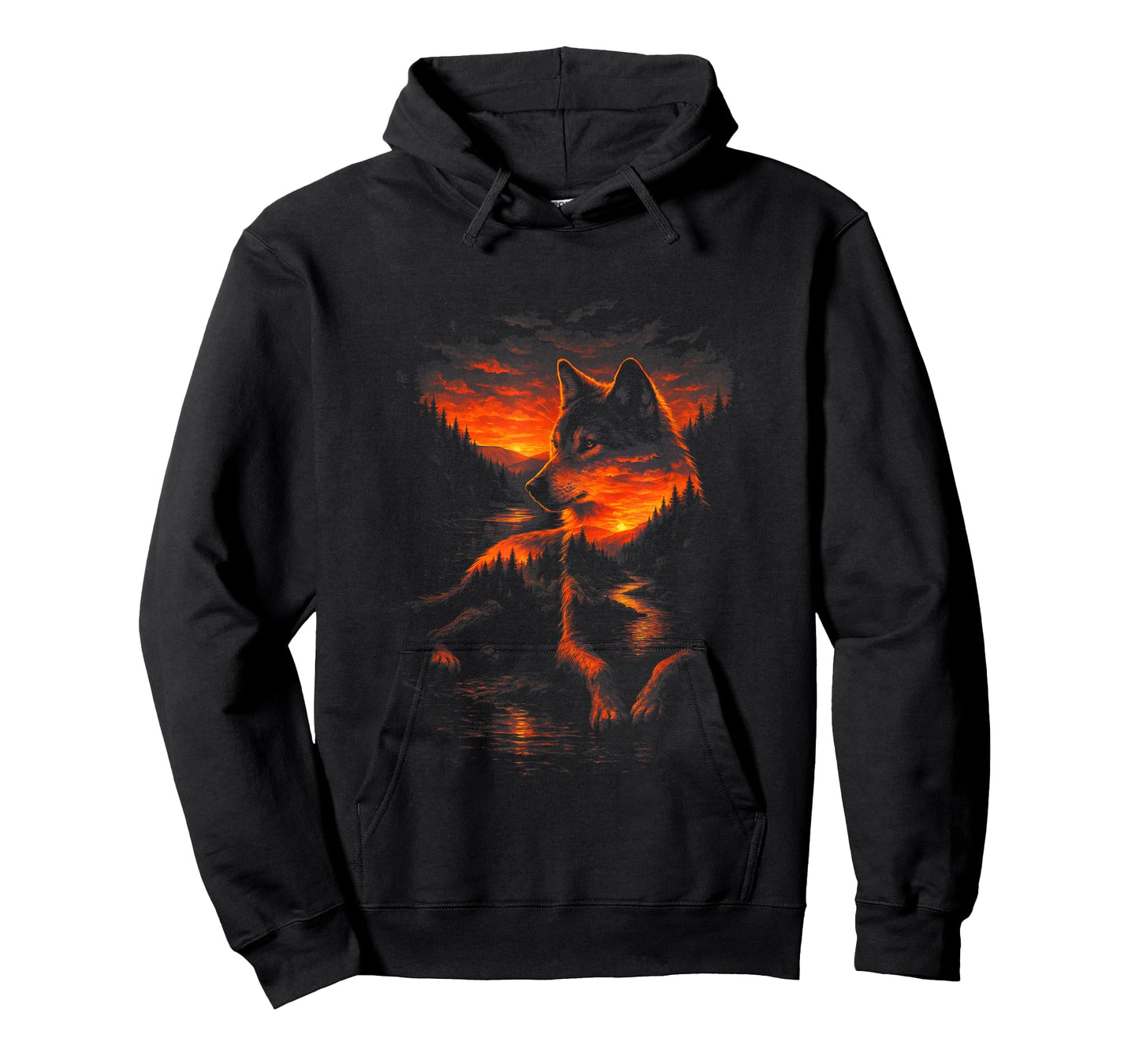 Wolf in Nature - Forest Mountains Adventure T-Shirt