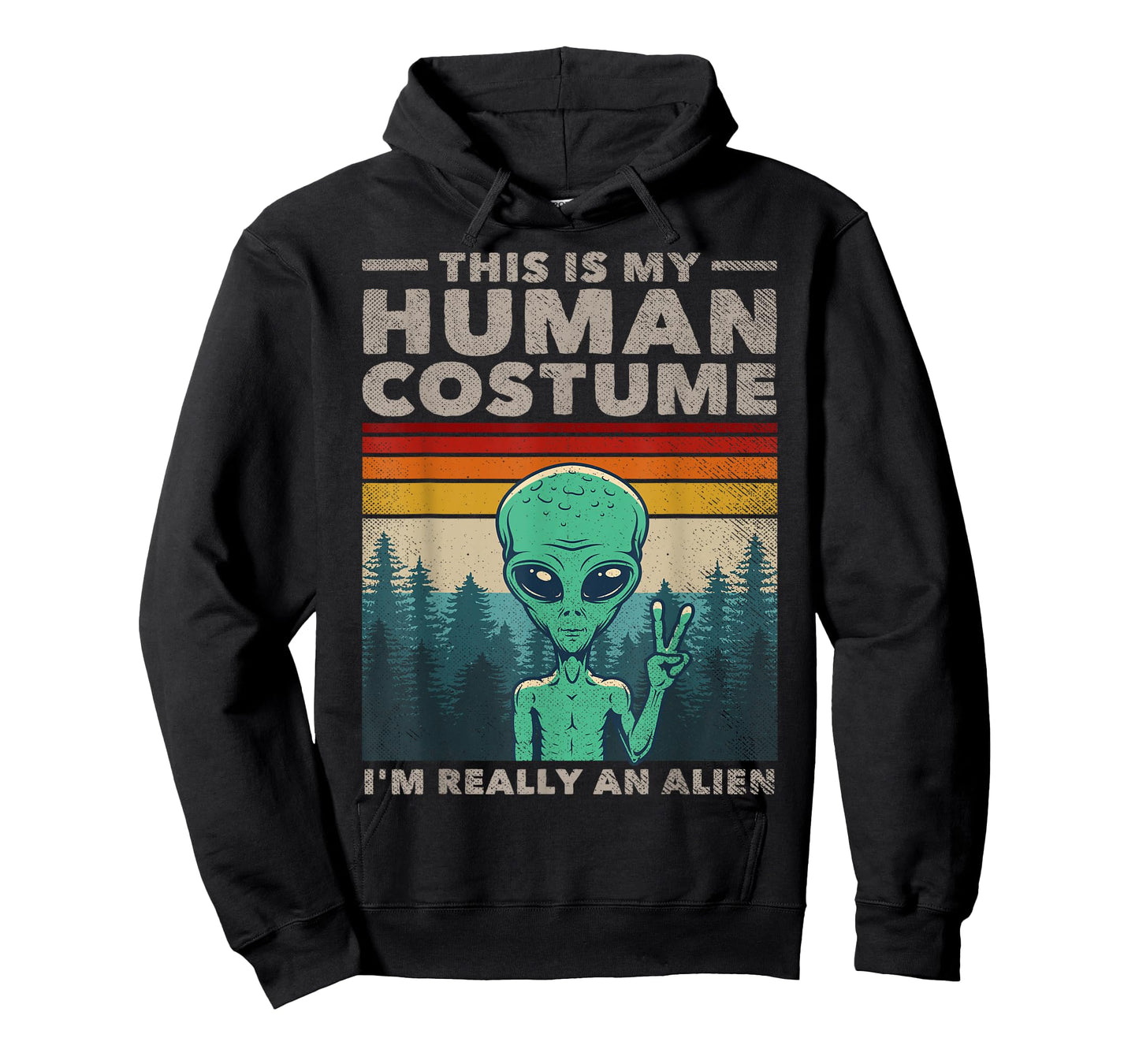 This Is My Human Costume I'm Really An Alien Retro 70s 80s T-Shirt