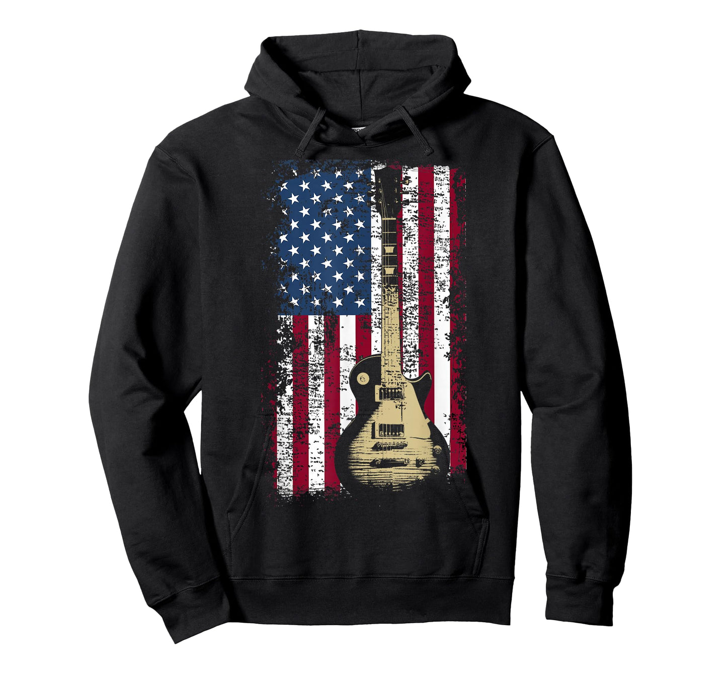 Vintage US Flag Guitar Shirt American Flag Gift T-Shirt T-Shirt