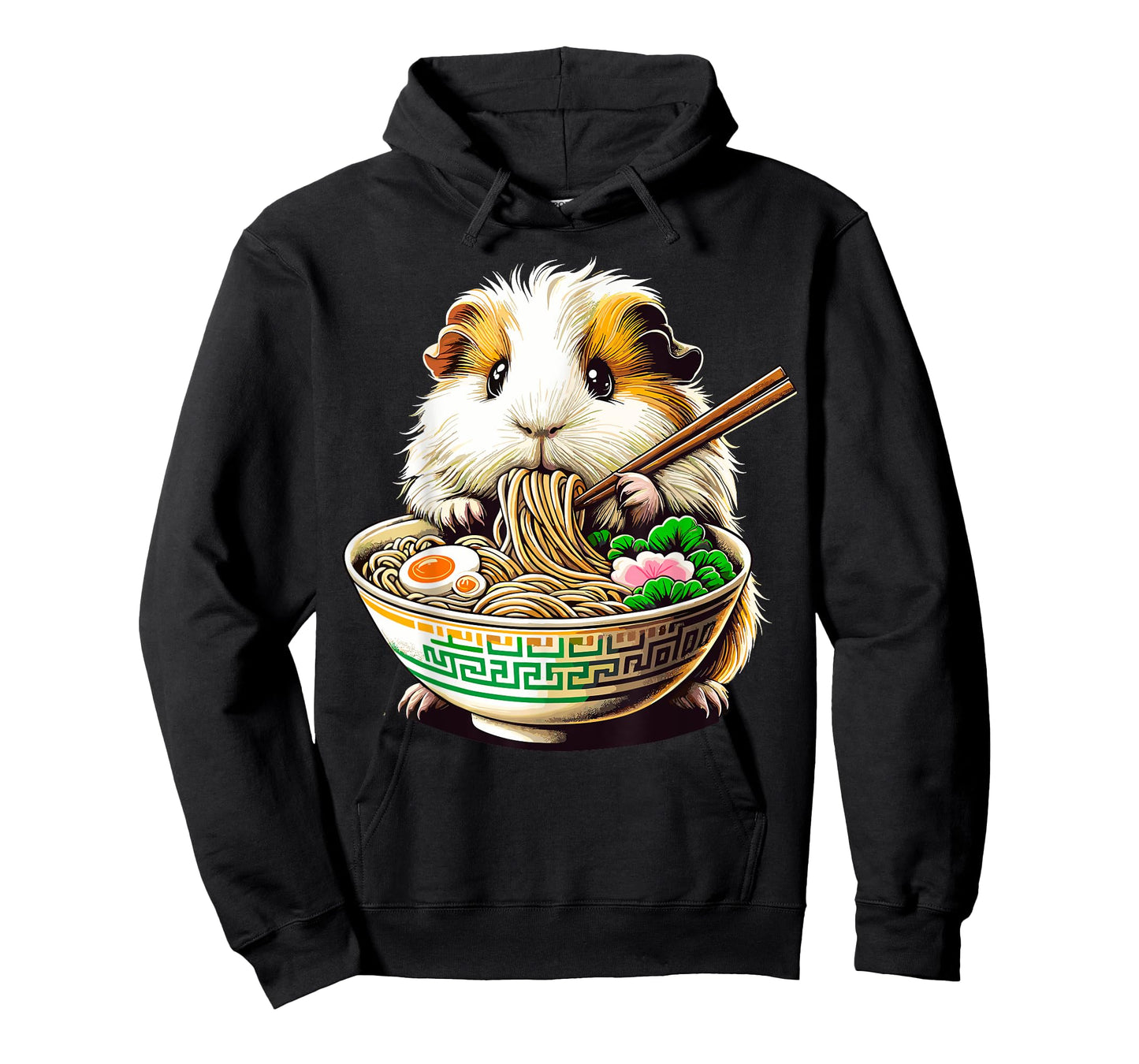 Guinea Pig Eating Japanese Ramen Kawaii Guinea Pig T-Shirt