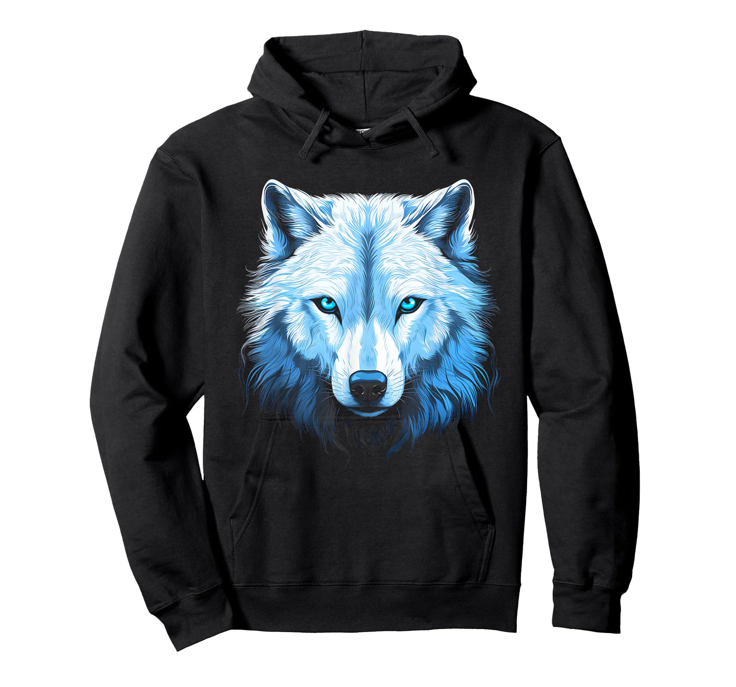 Arctic Wolf Face Wolves Art Motif T-Shirt