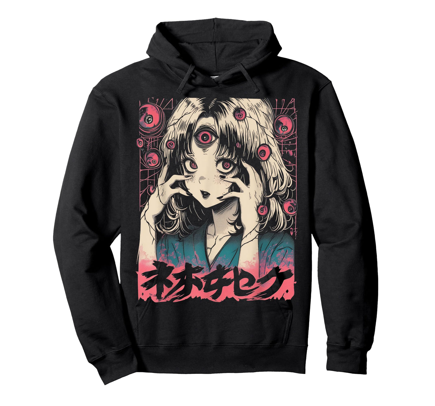 Goth Grunge Demon Anime Girl Waifu Horror Alt Aesthetic T-Shirt