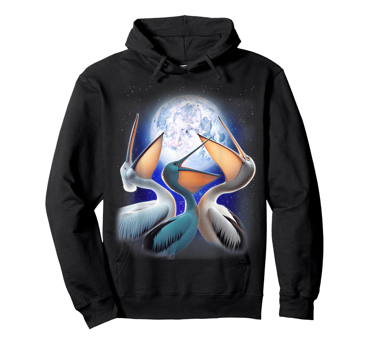 3 Pelicans Howling At The Moon Funny Pelican Bird Lover Kids T-Shirt