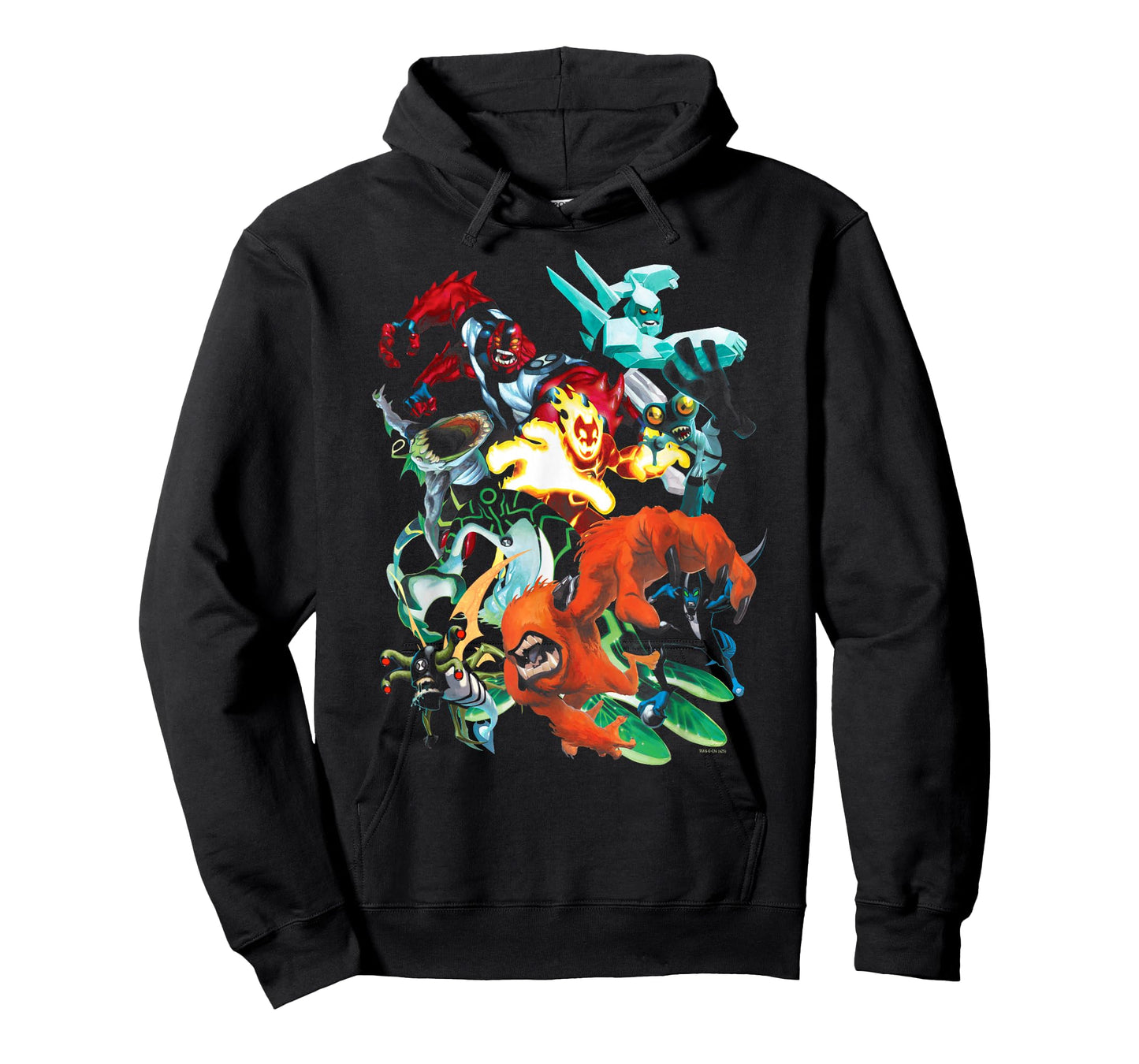Ben 10 Colorful Alien Poses Collage Cartoon T-Shirt