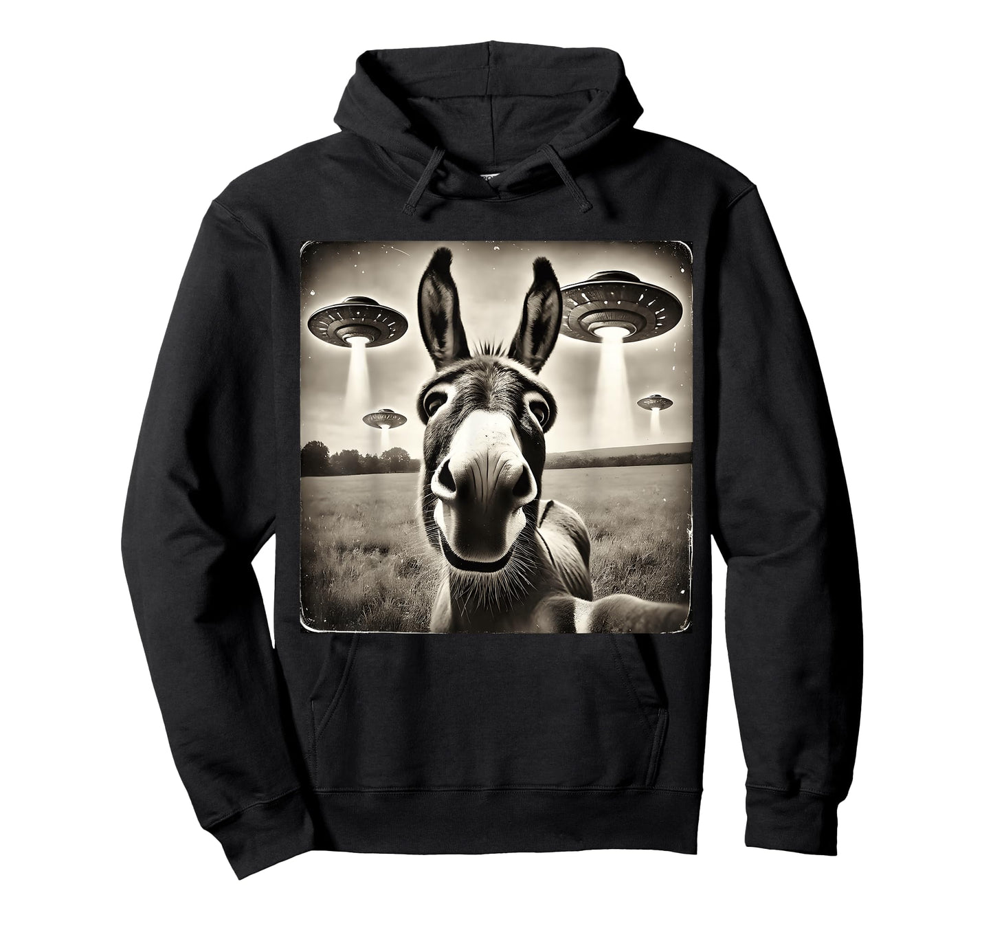 Funny Donkey Selfie UFOs T-Shirt