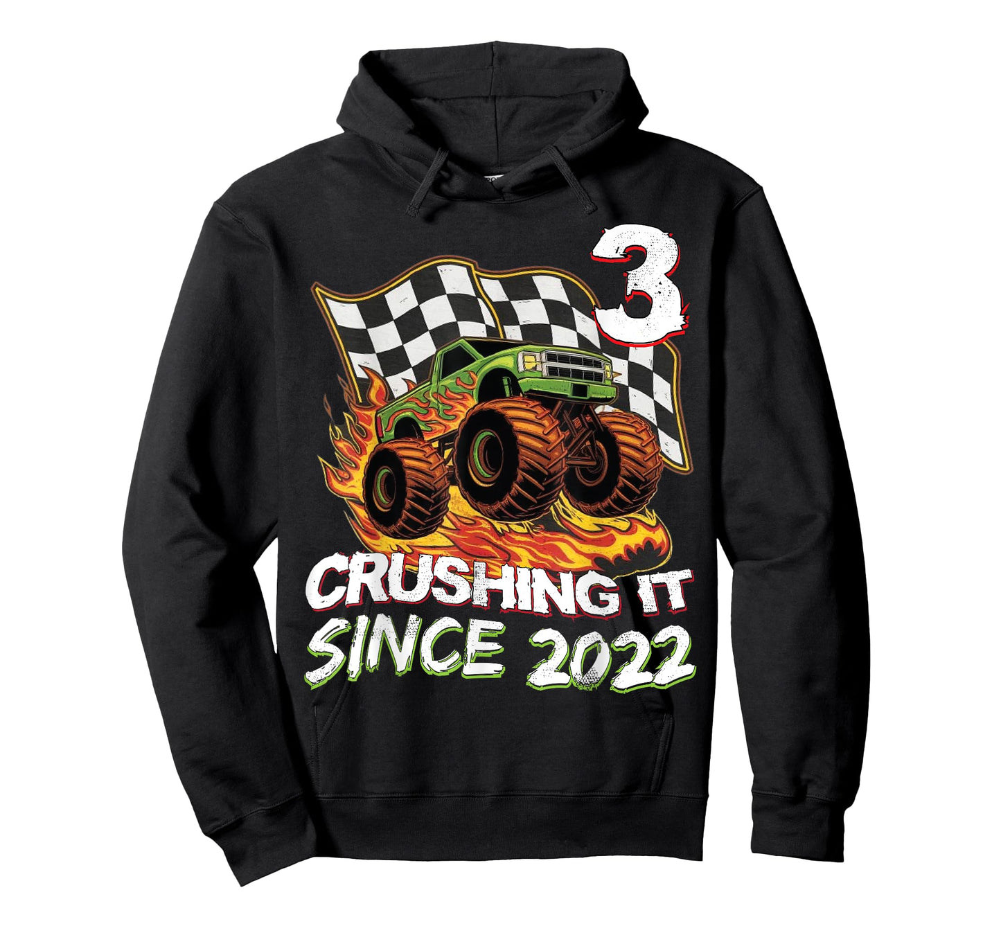 Birthday Monster Truck 3 year Old Boys 3rd Party Born 2022 T-Shirt