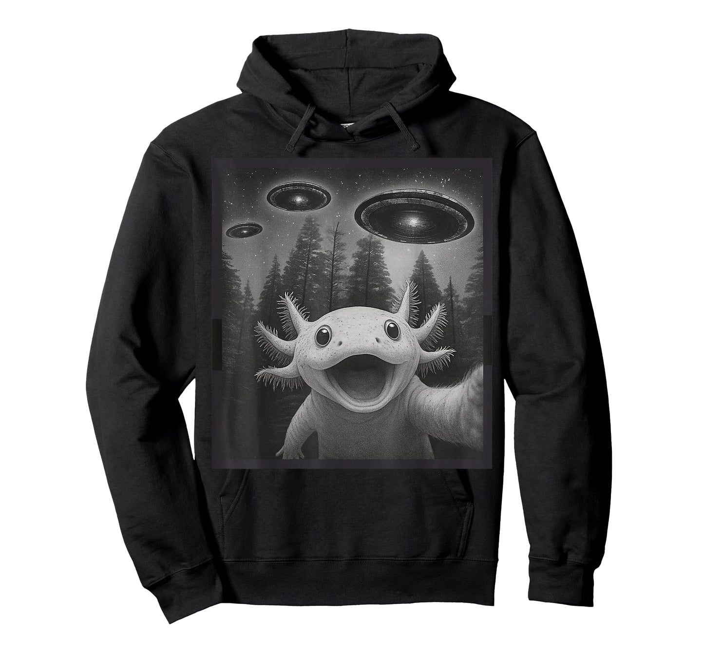 Funny Axolotl Selfie Alien UFO Gifts for Men Women Boy Kid T-Shirt
