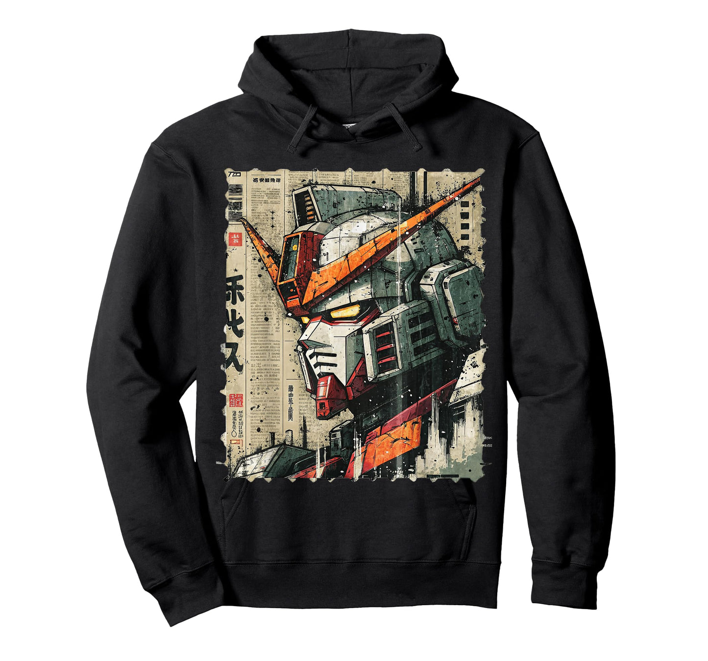 Japanese Mecha Robot Head Vintage Anime Art Mens Boys Kids T-Shirt