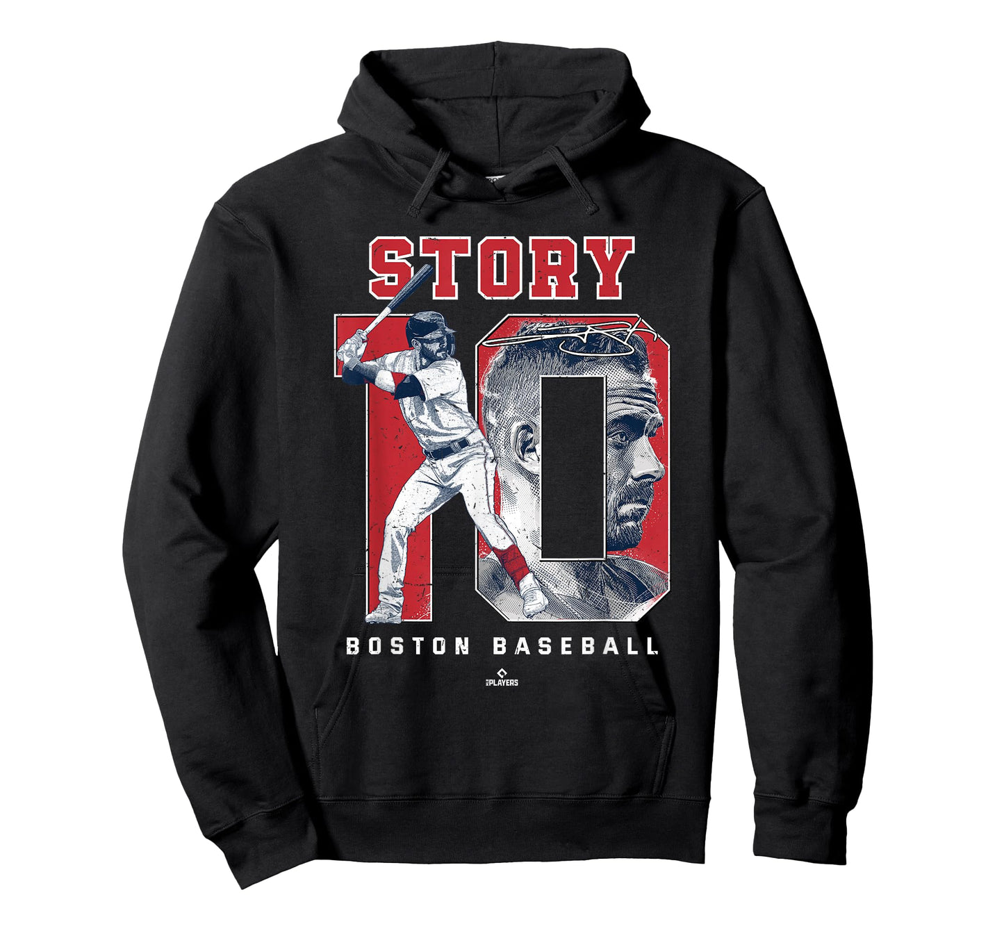 Number and Portrait Trevor Story Boston MLBPA T-Shirt