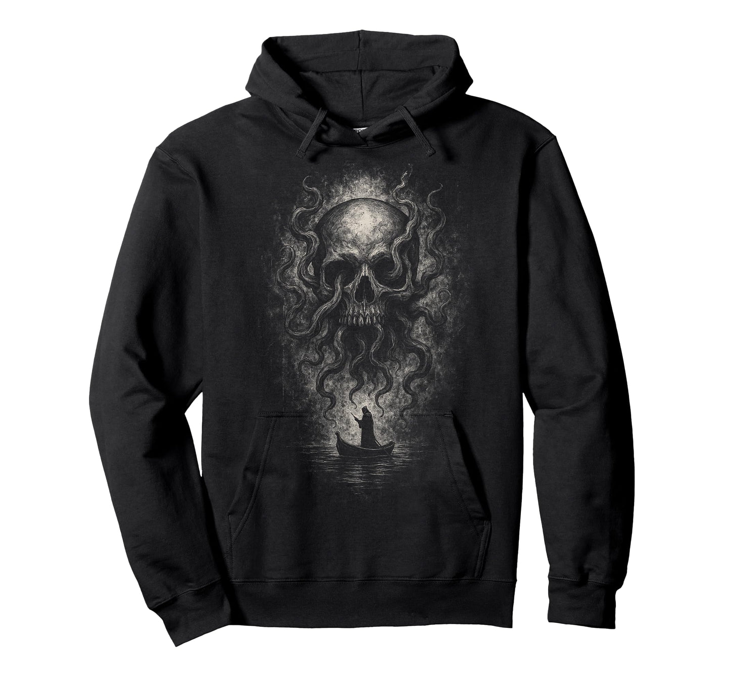 Skull Tentacles Mythology Charon Hades Goth Horror Aesthetic T-Shirt