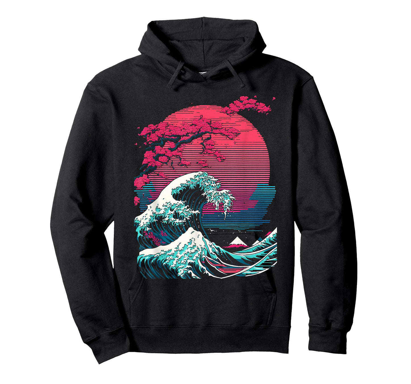 Great Wave Off Kanagawa Retro Glitch Aesthetic Vaporwave T-Shirt