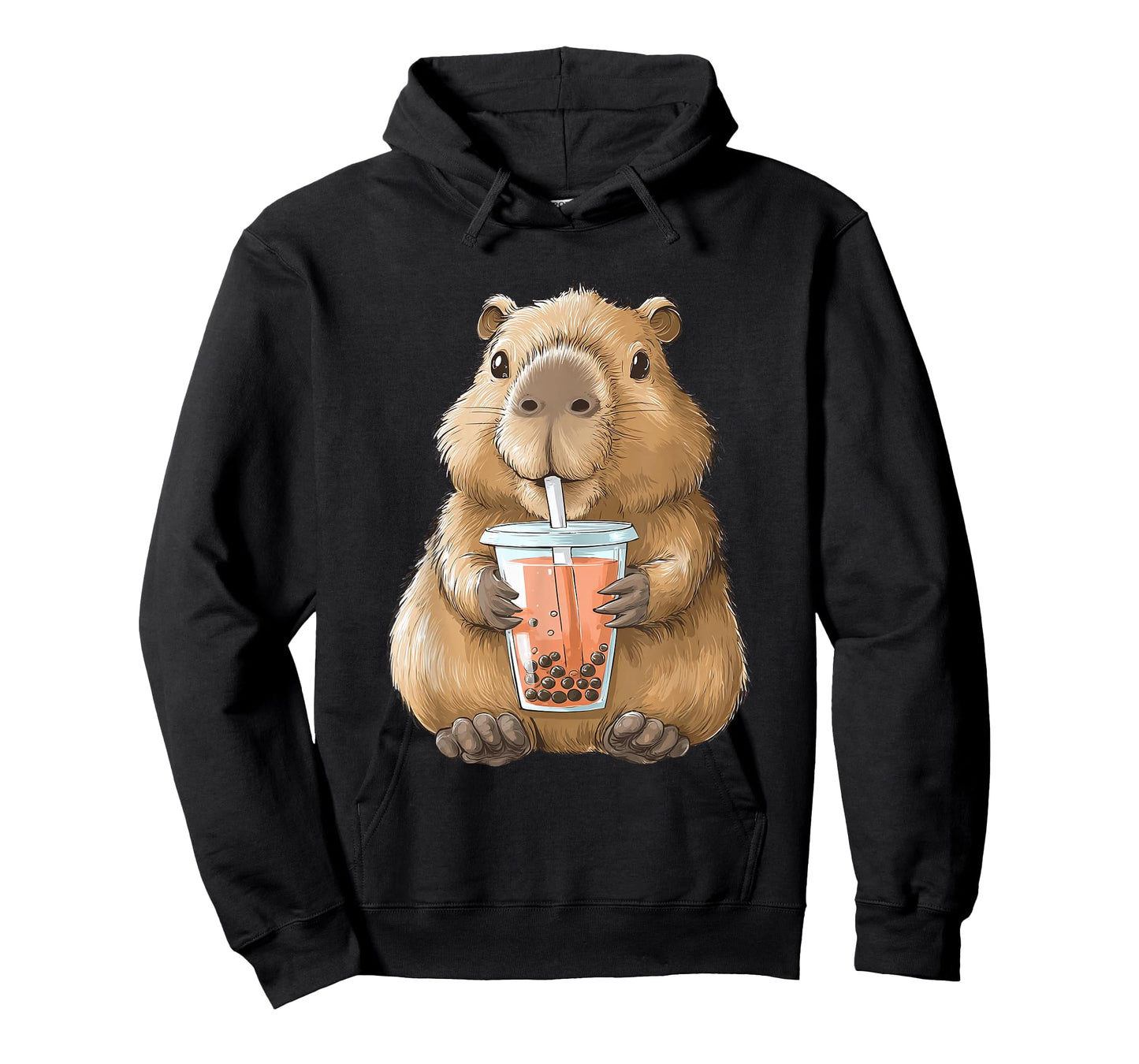 Kawaii Anime Capybara Boba T-Shirt