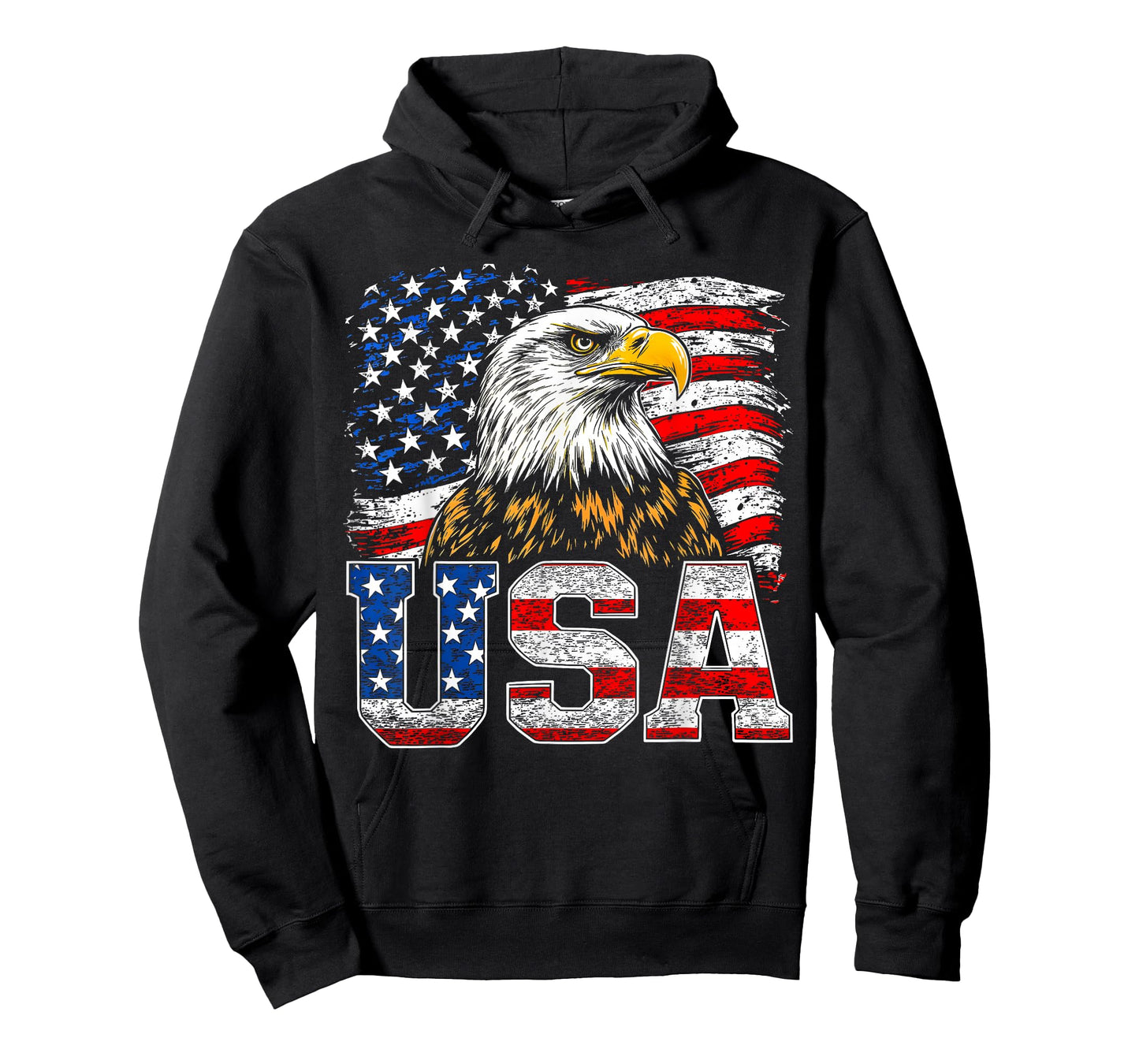 USA American Flag Bald Eagle 4th of July Patriotic Men Women T-Shirt