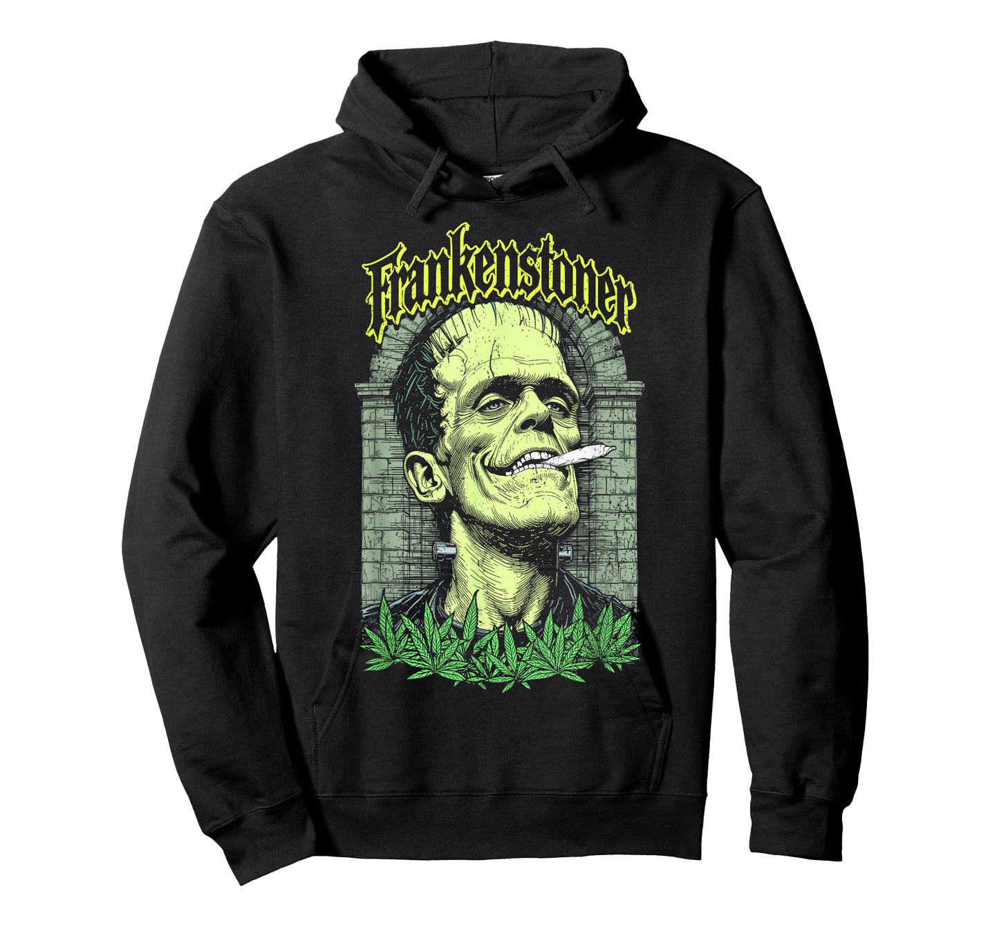 Funny Weed Frankenstein Frankenstoner Stoner Halloween 420 T-Shirt