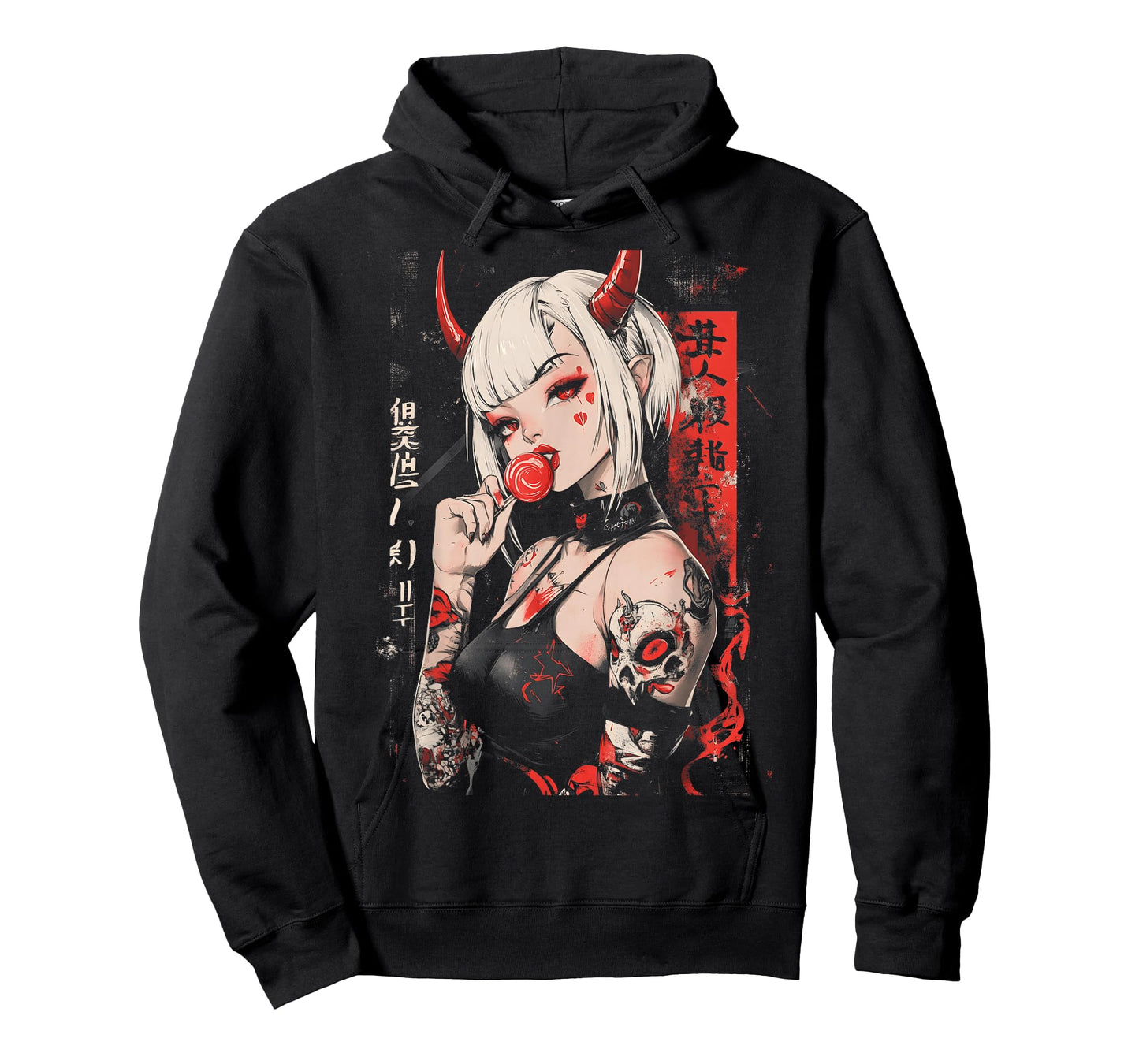 Goth Grunge Girl Waifu Demon Anime Horror Alt Aesthetic T-Shirt
