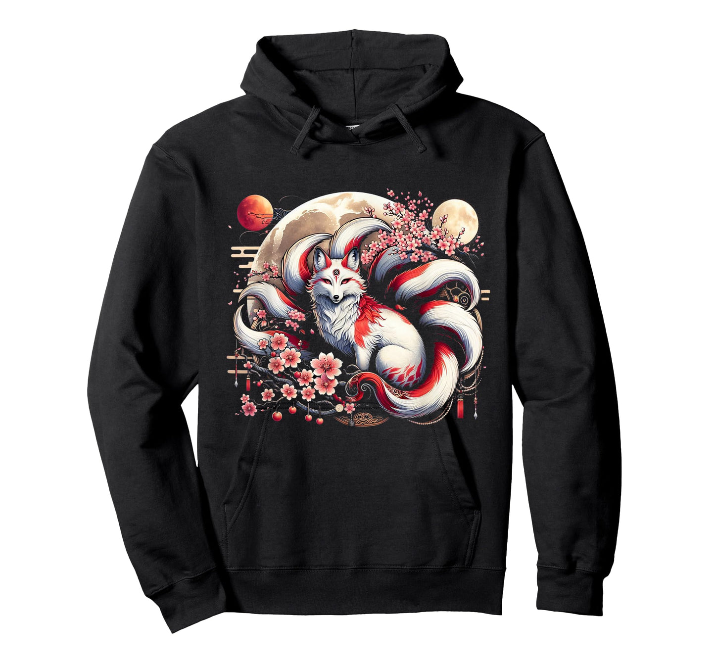 Kitsune Japanese Nine-tailed Fox With T-Shirt