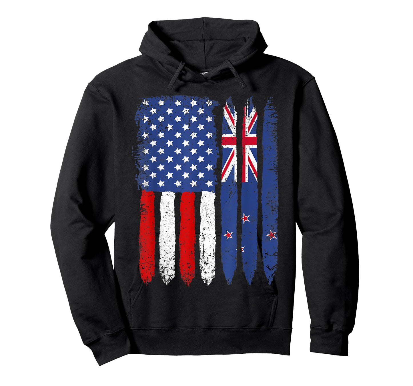 Distressed Retro USA American New Zealand Flag Patriotic T-Shirt for Women Kids Men