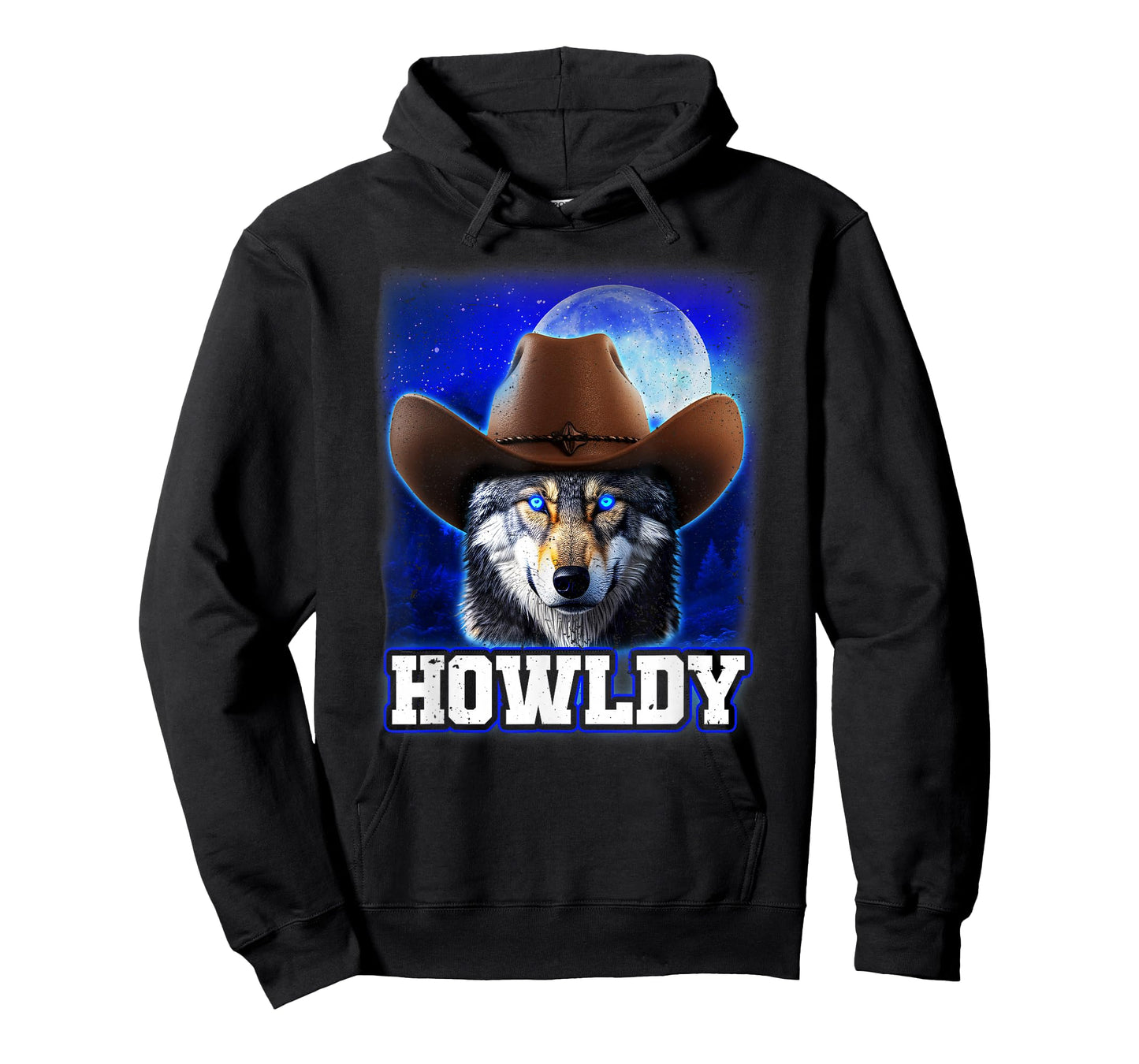 Cowboy Wolf Howldy Funny Mashup Howl Howdy T-Shirt
