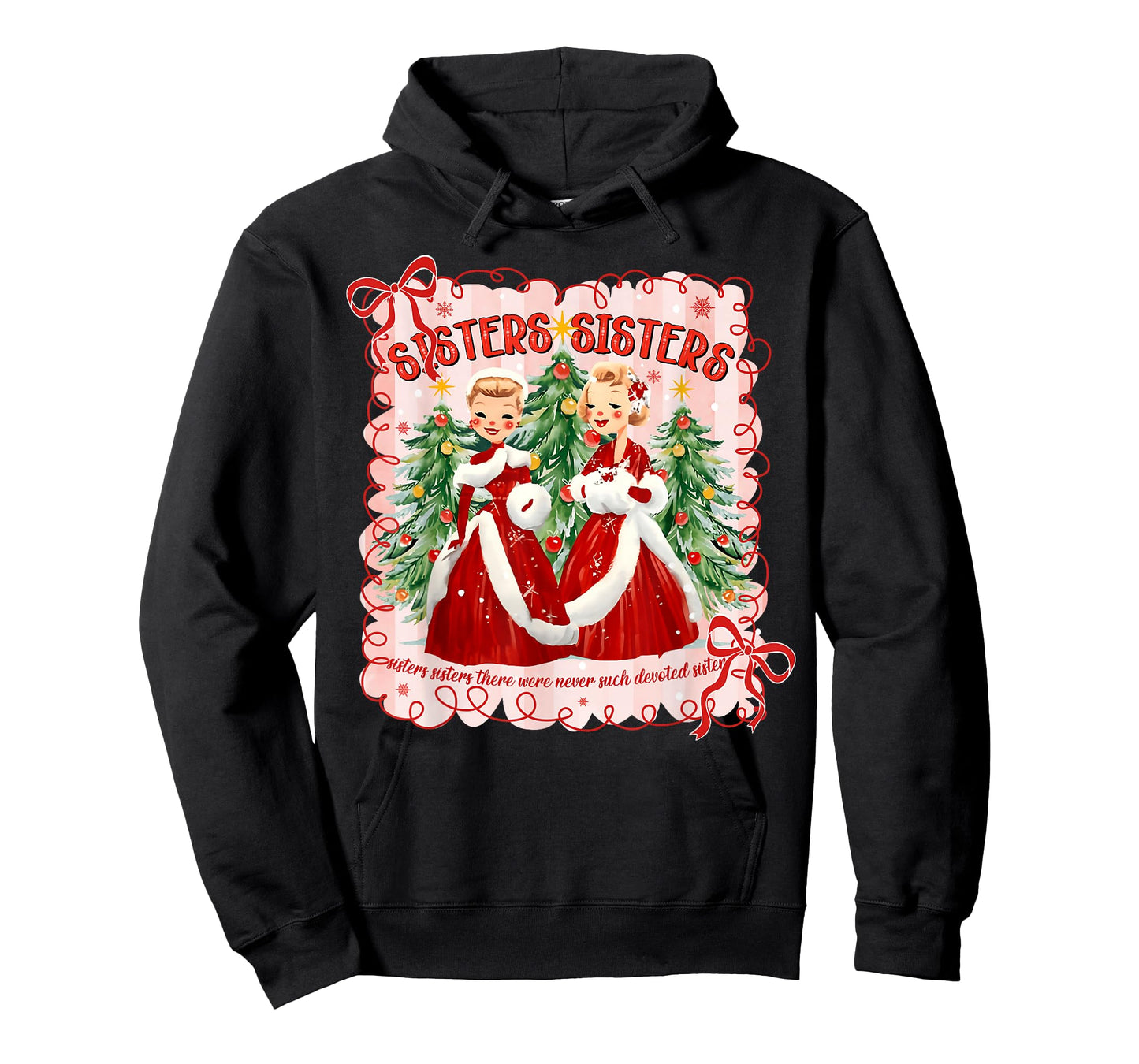 Sisters White Xmas Merry Christmas Xmas Snow Family Holiday T-Shirt